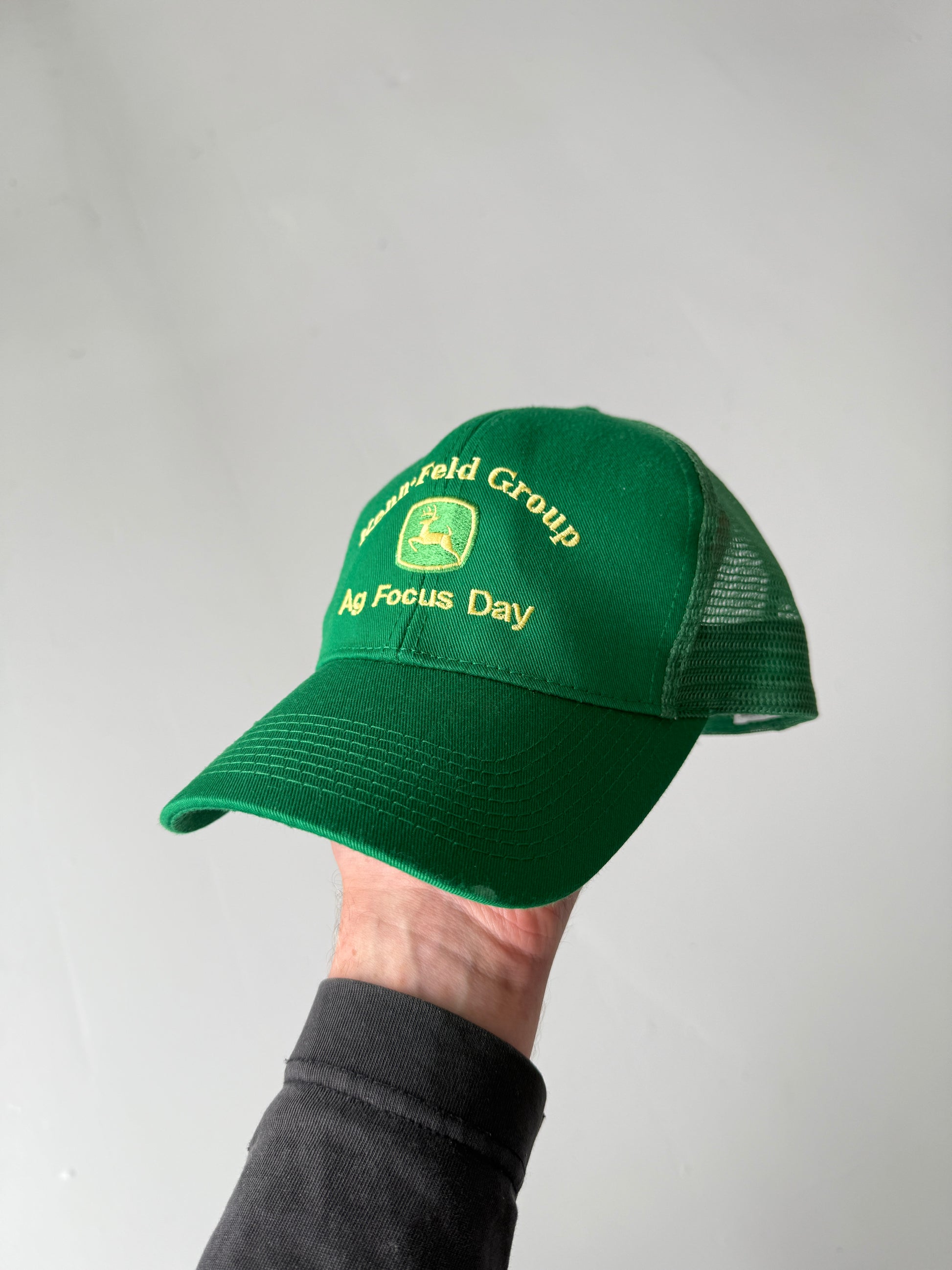 Green John Deer Vintage Canvas and Mesh SnapBack Trucker Cap