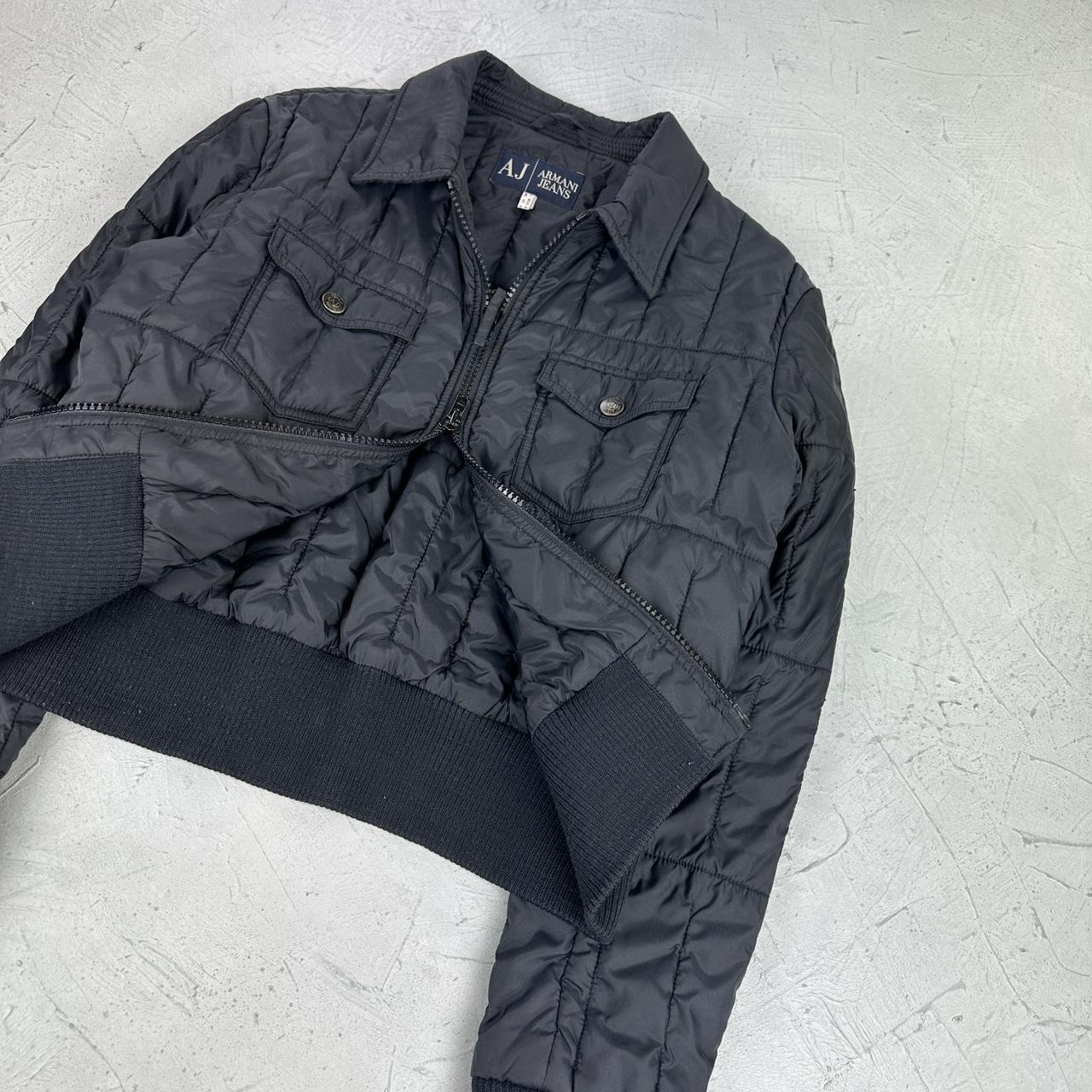 Armani Black Y2K Puffer Jacket - Medium