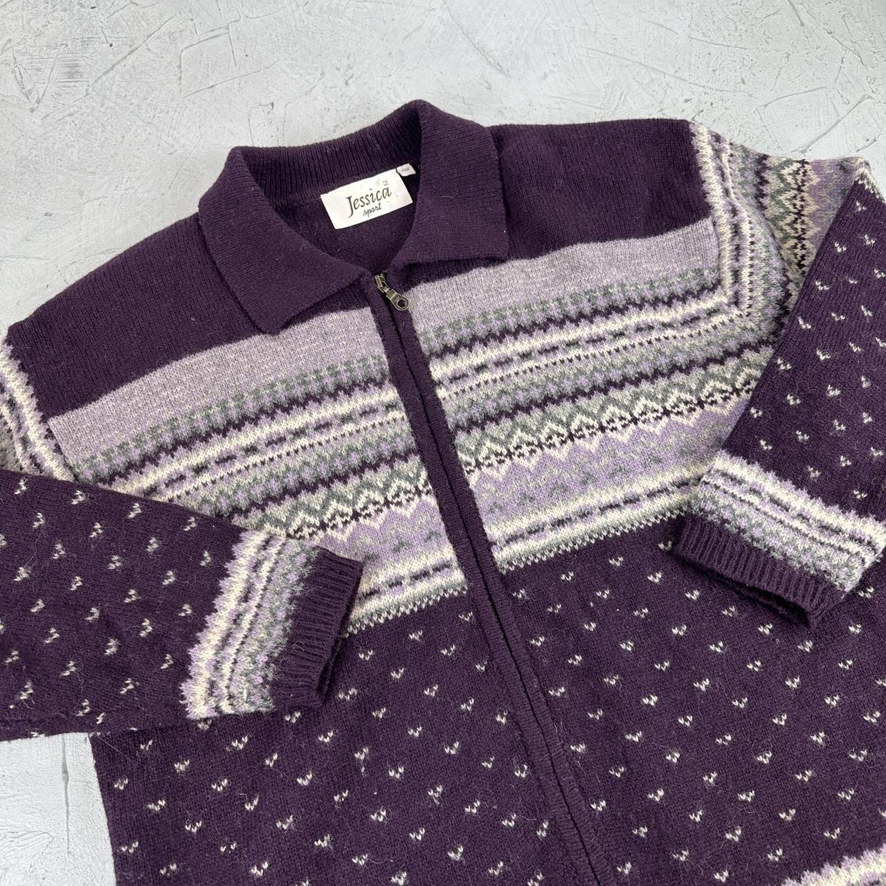 Jessica Shetland Wool 90's Knitted Sweatshirt - Medium