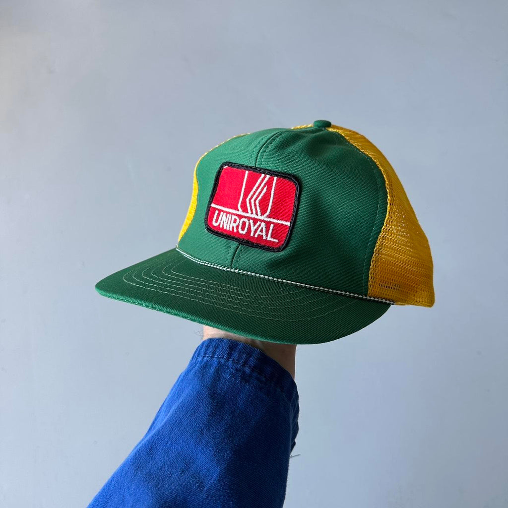Green Yellow Uniroyal Vintage SnapBack Trucker Cap