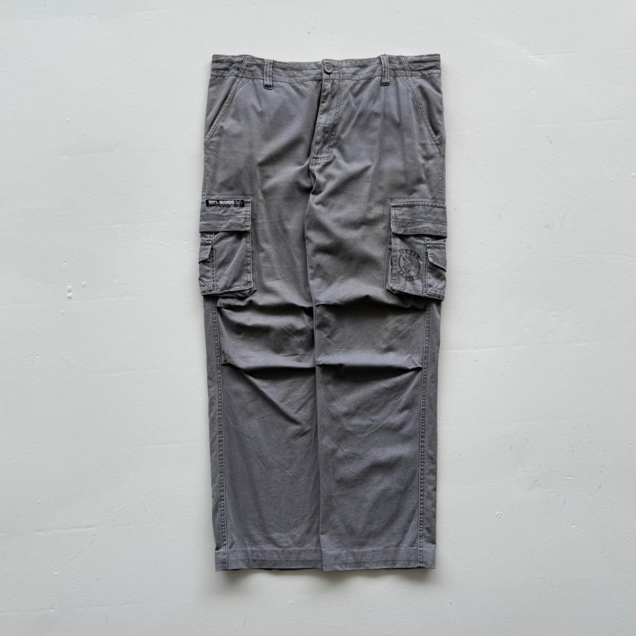 Grey Mambo Cotton 90's Vintage Surfer Cargo's - 38” x 30”