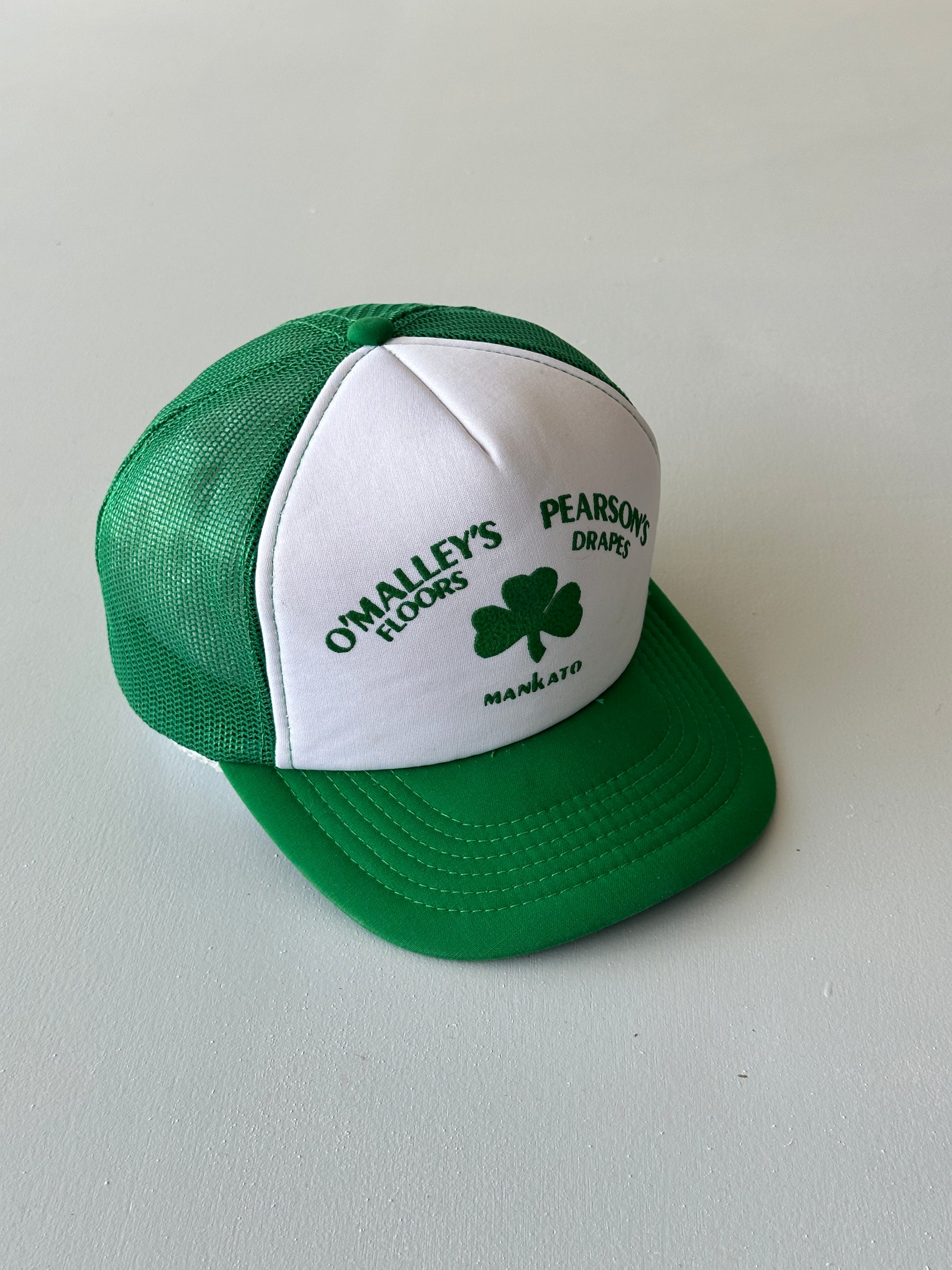 Green / White O'Malley's Vintage Foam & Mesh Snapack Trucker Cap