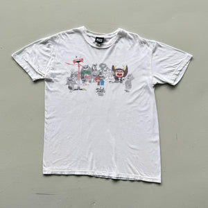 White Cartoon Network Fosters Imaginary Friends 00s Y2K Vintage Graphic T-Shirt - Large
