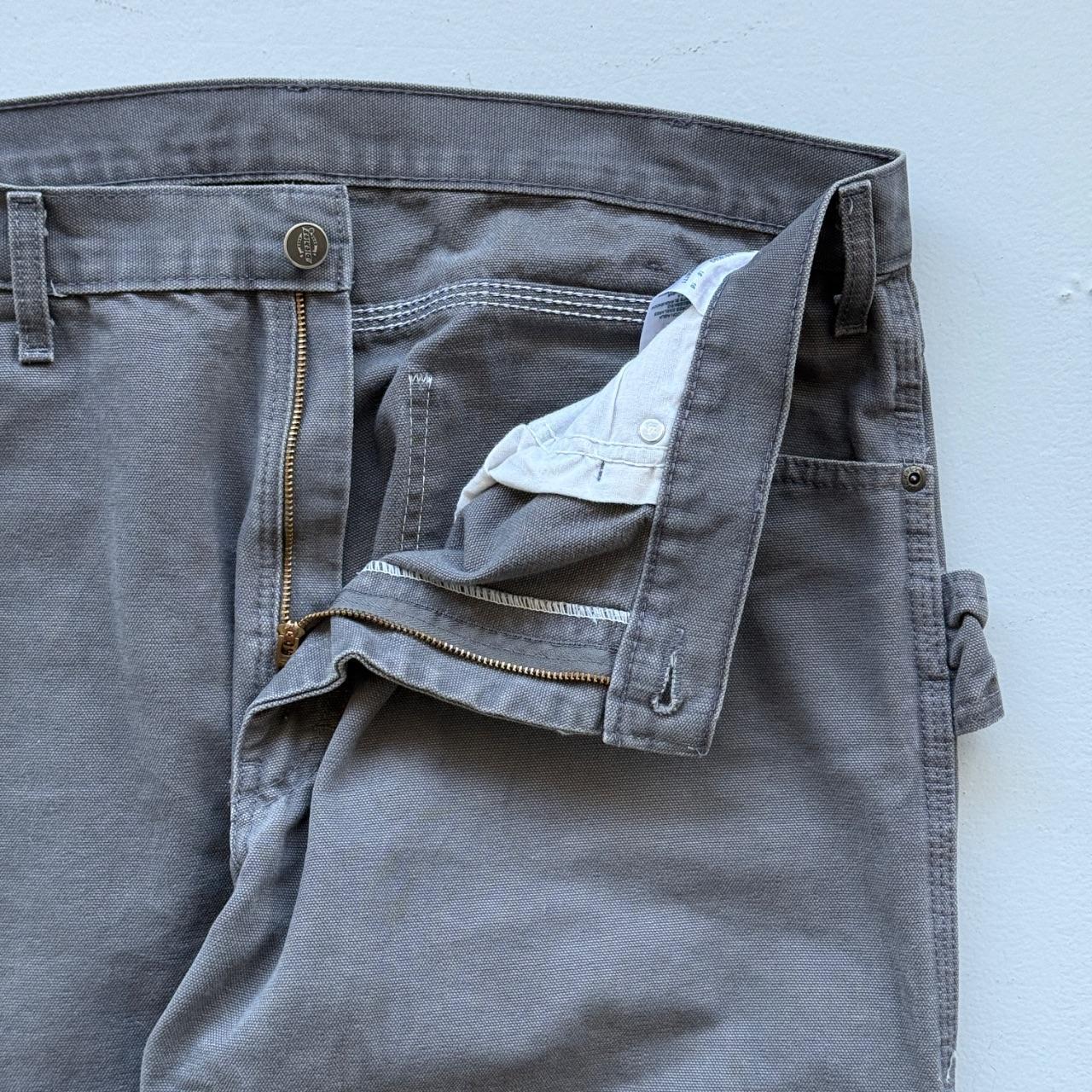 Grey Dickies Wide Leg 90's Vintage Carpenter Trousers - 36” x 29”