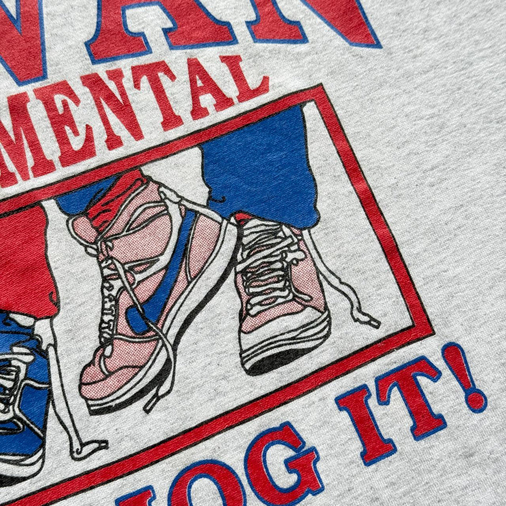 Grey Just Jog It Nike Pun Vintage 90s T-shirt - Medium