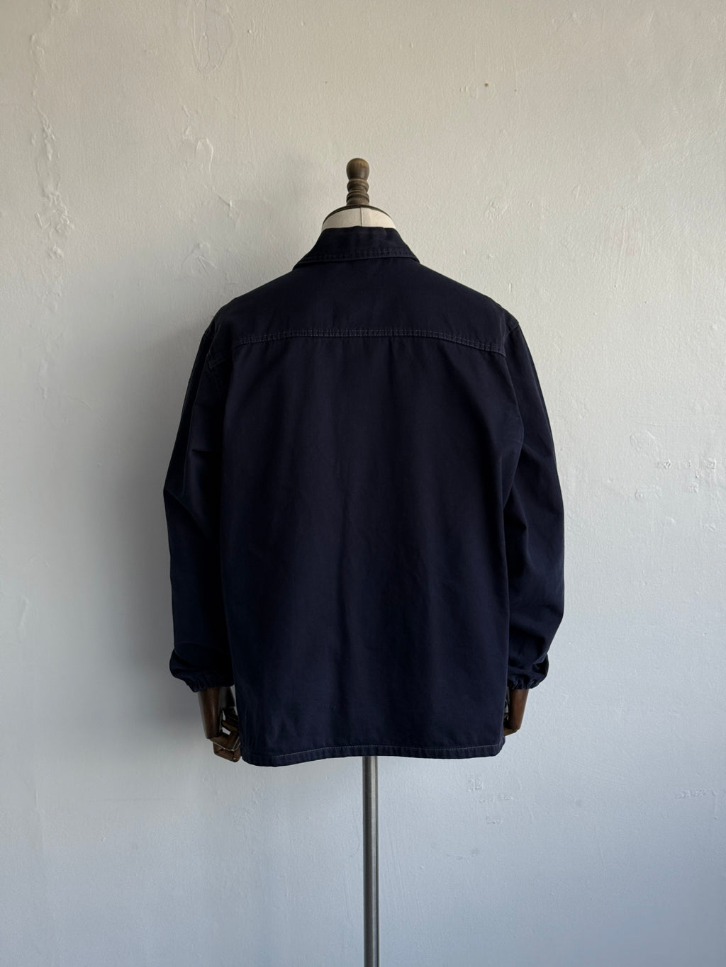 Black / Dark Navy Moleskin Cotton 90's Vintage Workwear Chore Jacket CH471 - XL