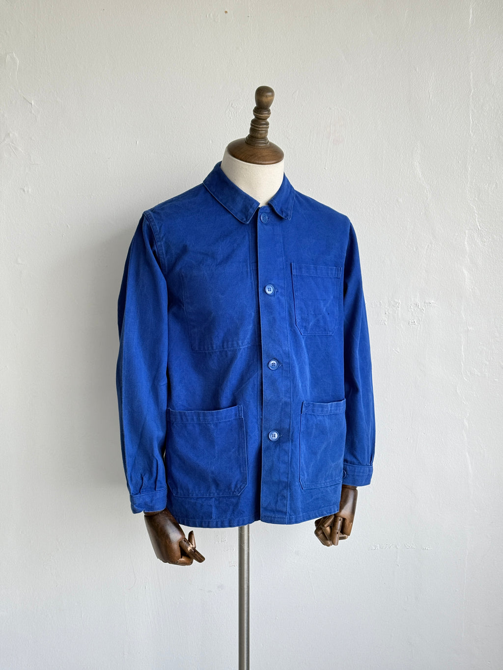 Blue French 90's Vintage Workwear Chore Jacket CH439 - Small