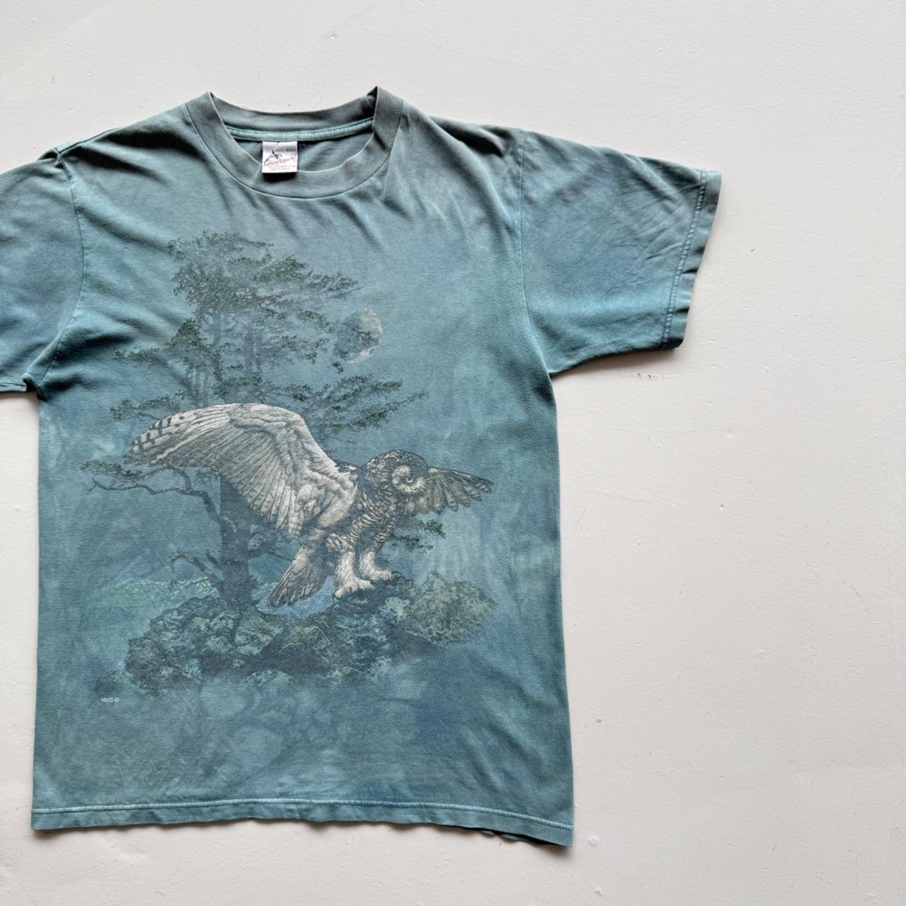 Blue Owl 90s Vintage Nature Graphic T-Shirt - Small