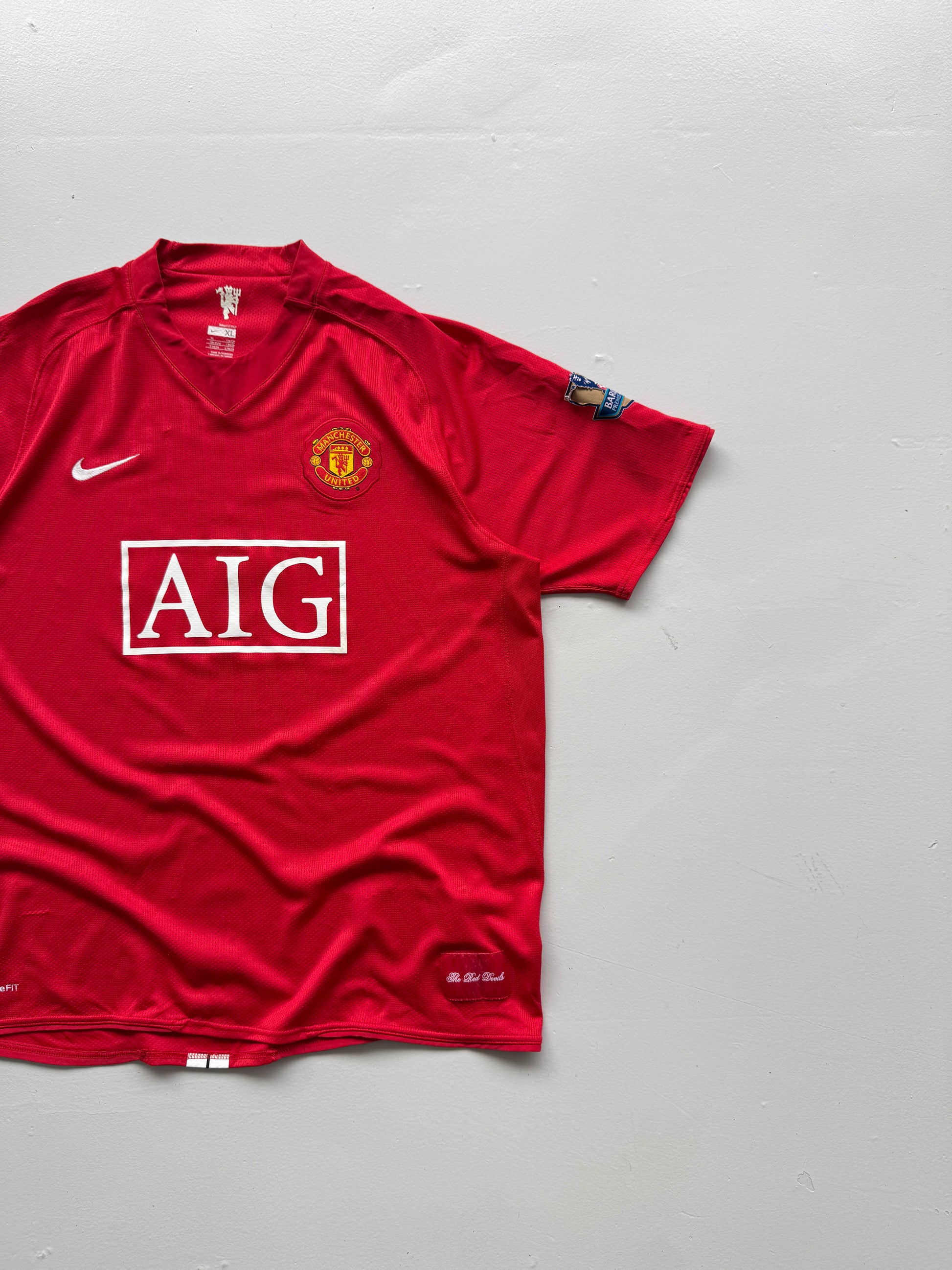 Nike Manchester United Tevez #32 07/08 Home Football Shirt - XL