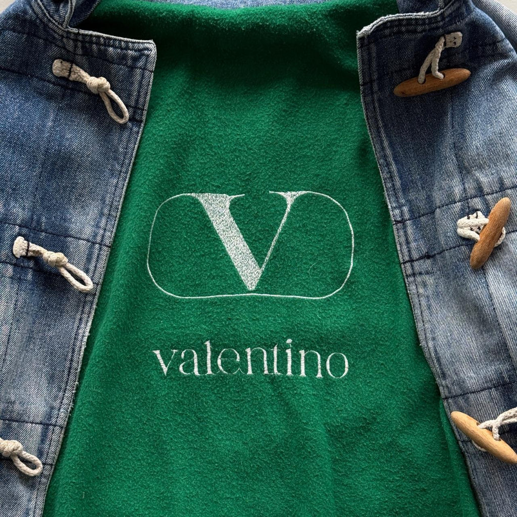Rare Valentino 90’s Vintage Denim Duffel Coat - Large