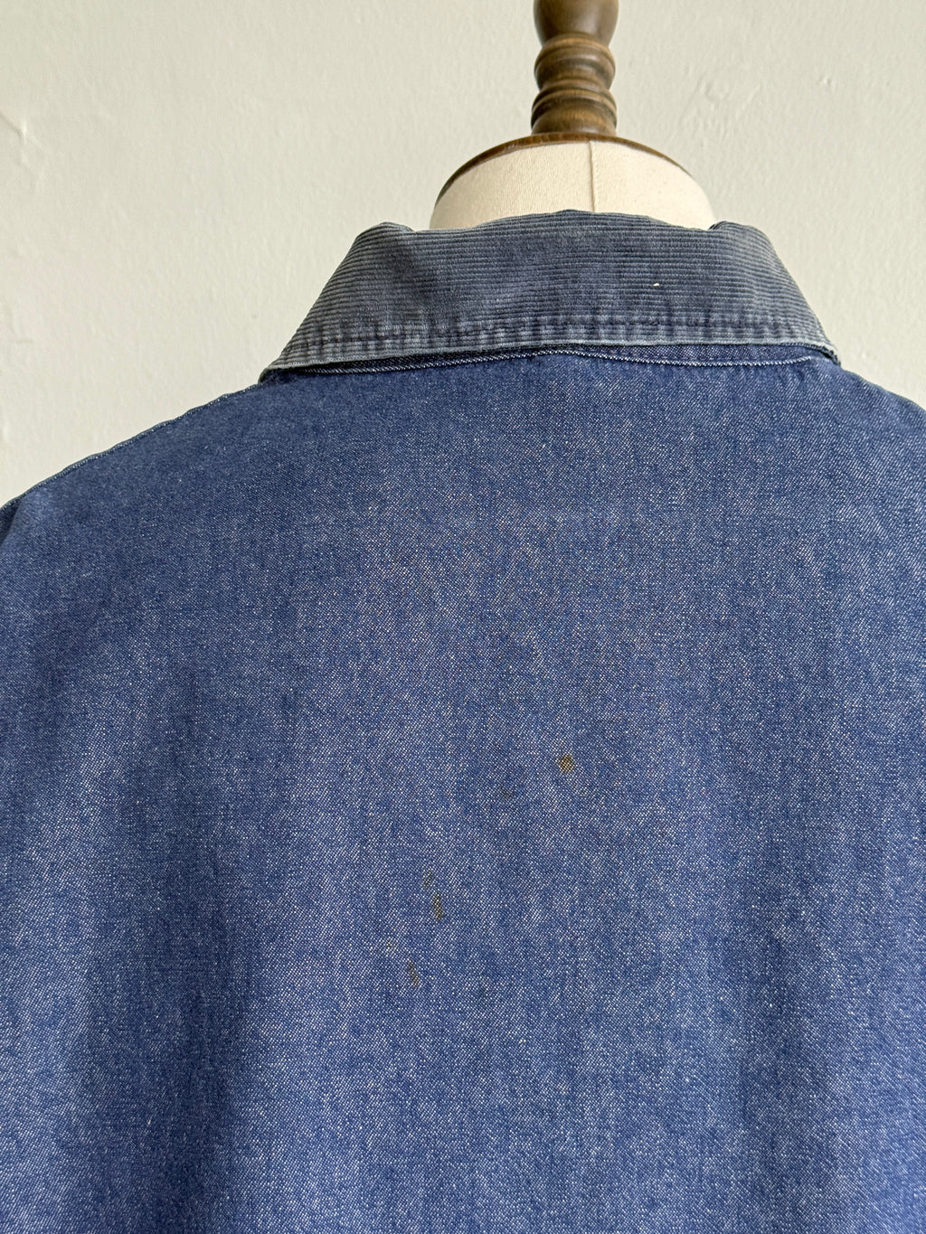 Blue Flannel Lined Denim 70's Vintage Chore Jacket - 2XL