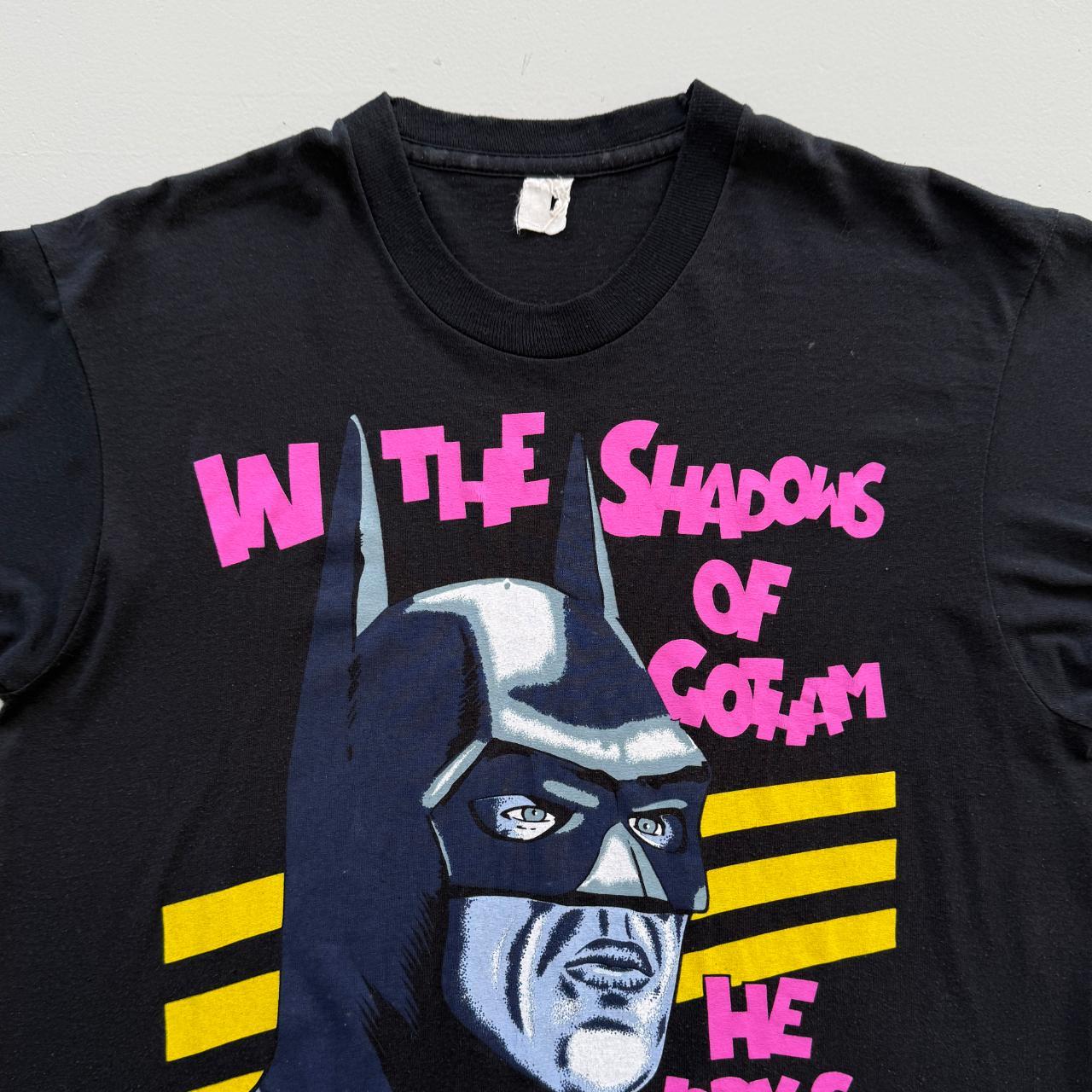 Black Batman 80s Vintage Comic Graphic T-Shirt - XL