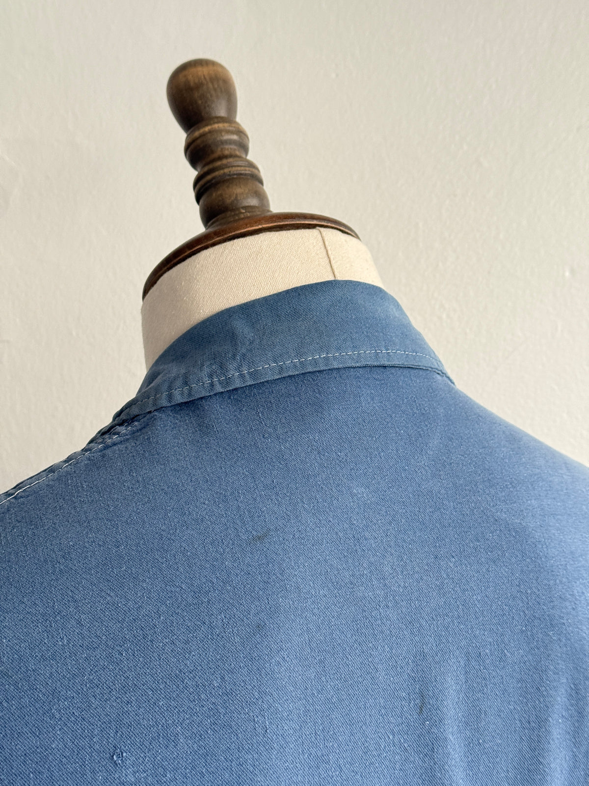 Blue French 1960s Vintage Workwear Chore Jacket CH548 - Small
