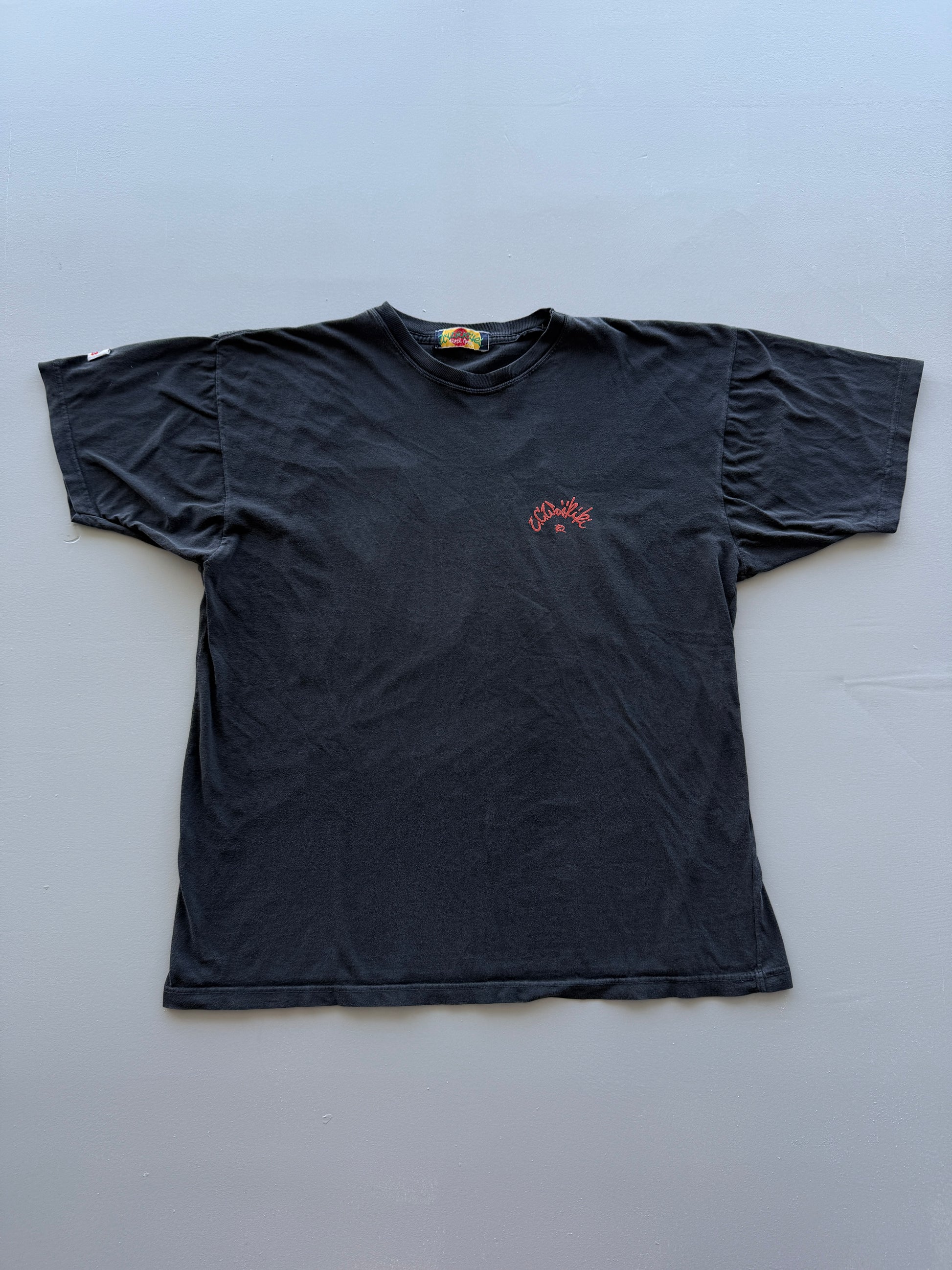 Black Pacific Sun Waikiki Monkey Scooter 90's Vintage Graphic T-Shirt - Large