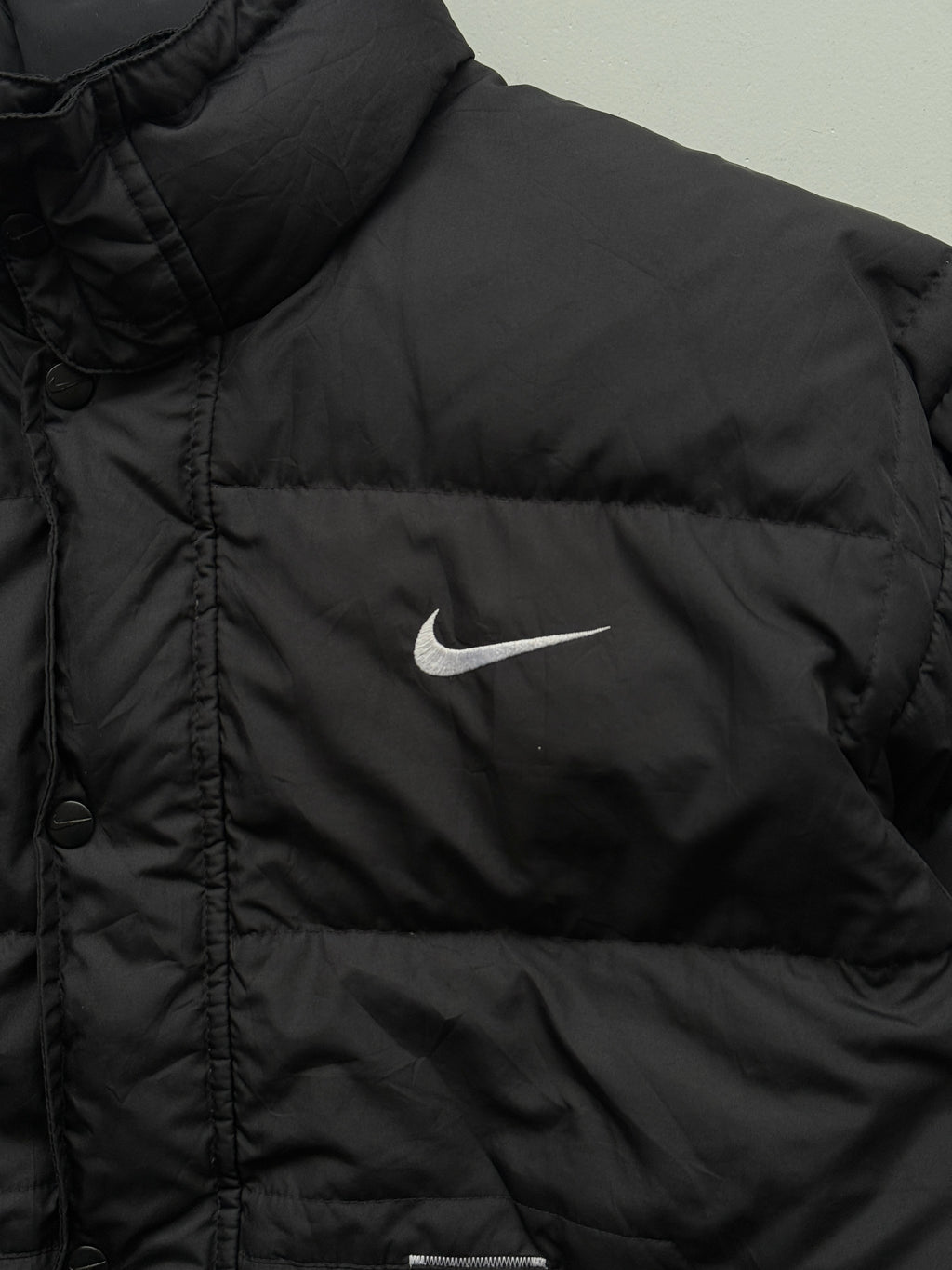 Black Nike  90's Vintage Padded Puffer Jacket Big Swoosh - XS/Small