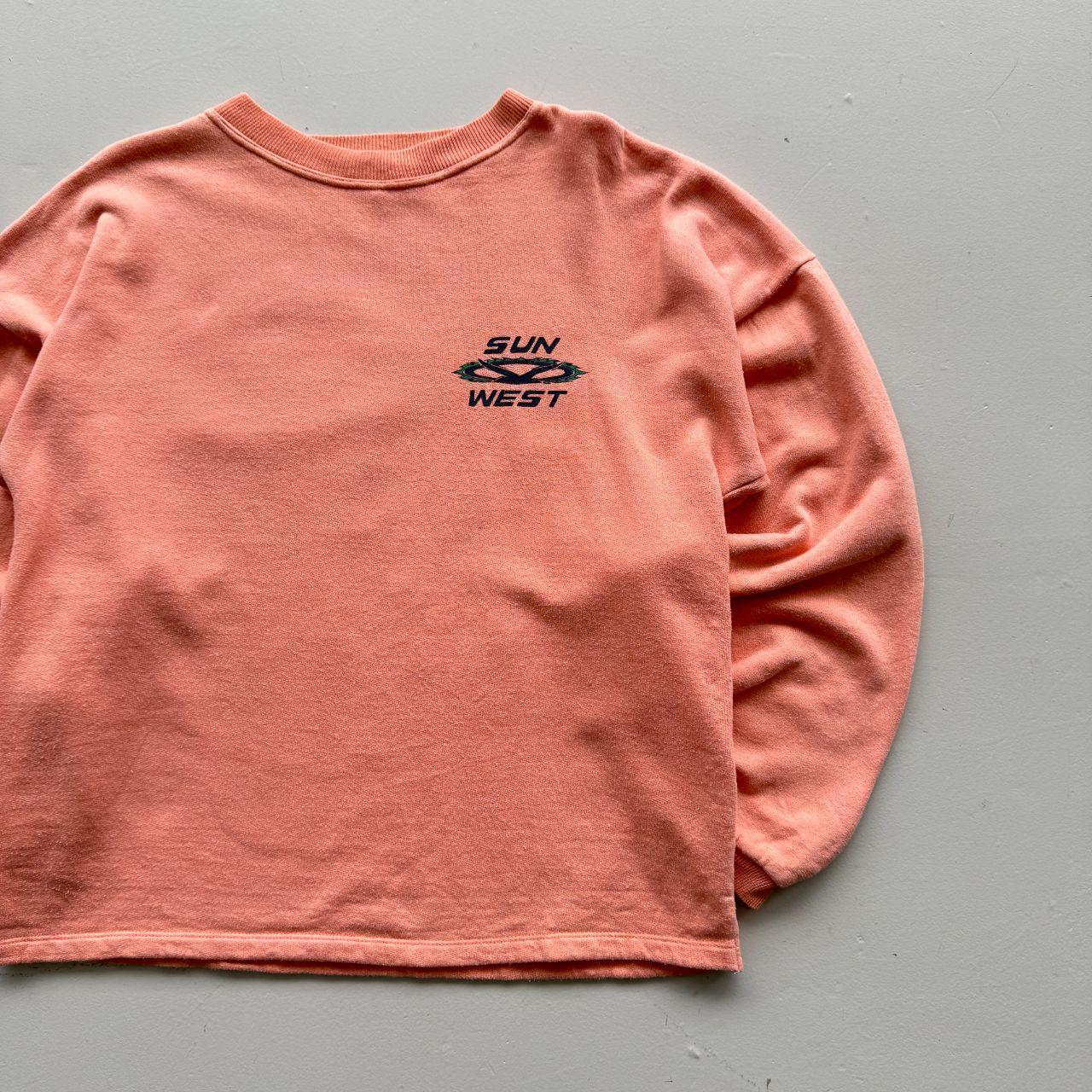 Peach 90s Vintage Surfer Graphic Sweatshirt - Medium