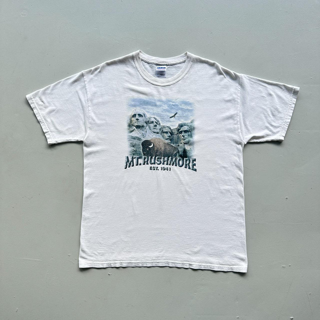 White Mount Rushmore 90s Vintage T-shirt - Large