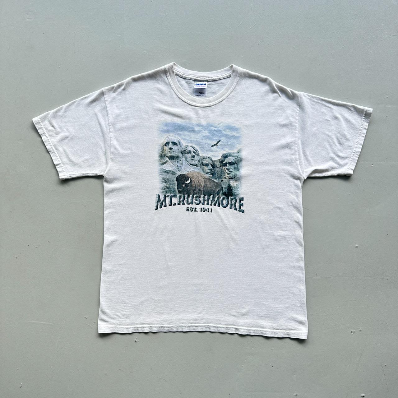 White Mount Rushmore 90s Vintage T-shirt - Large