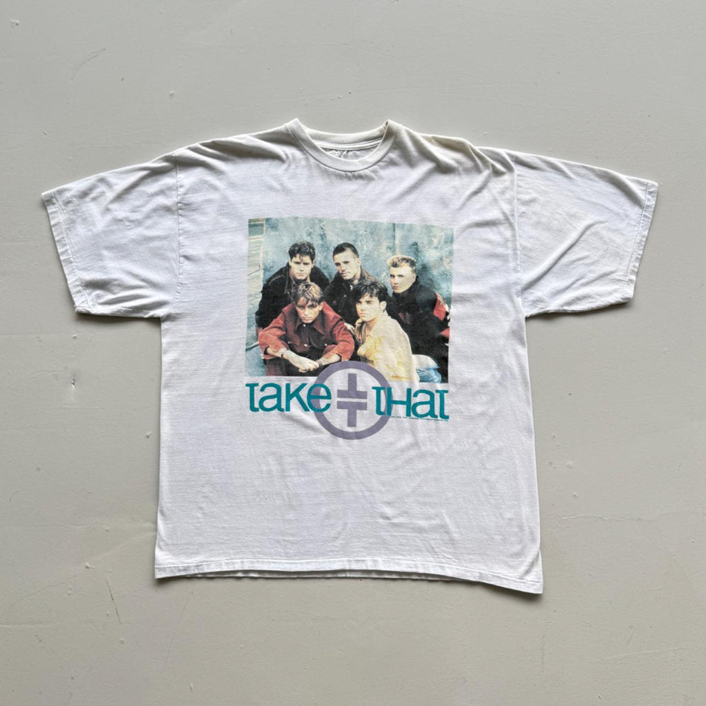 Light Blue Take That 90s Vintage Graphic Band T-Shirt - XL