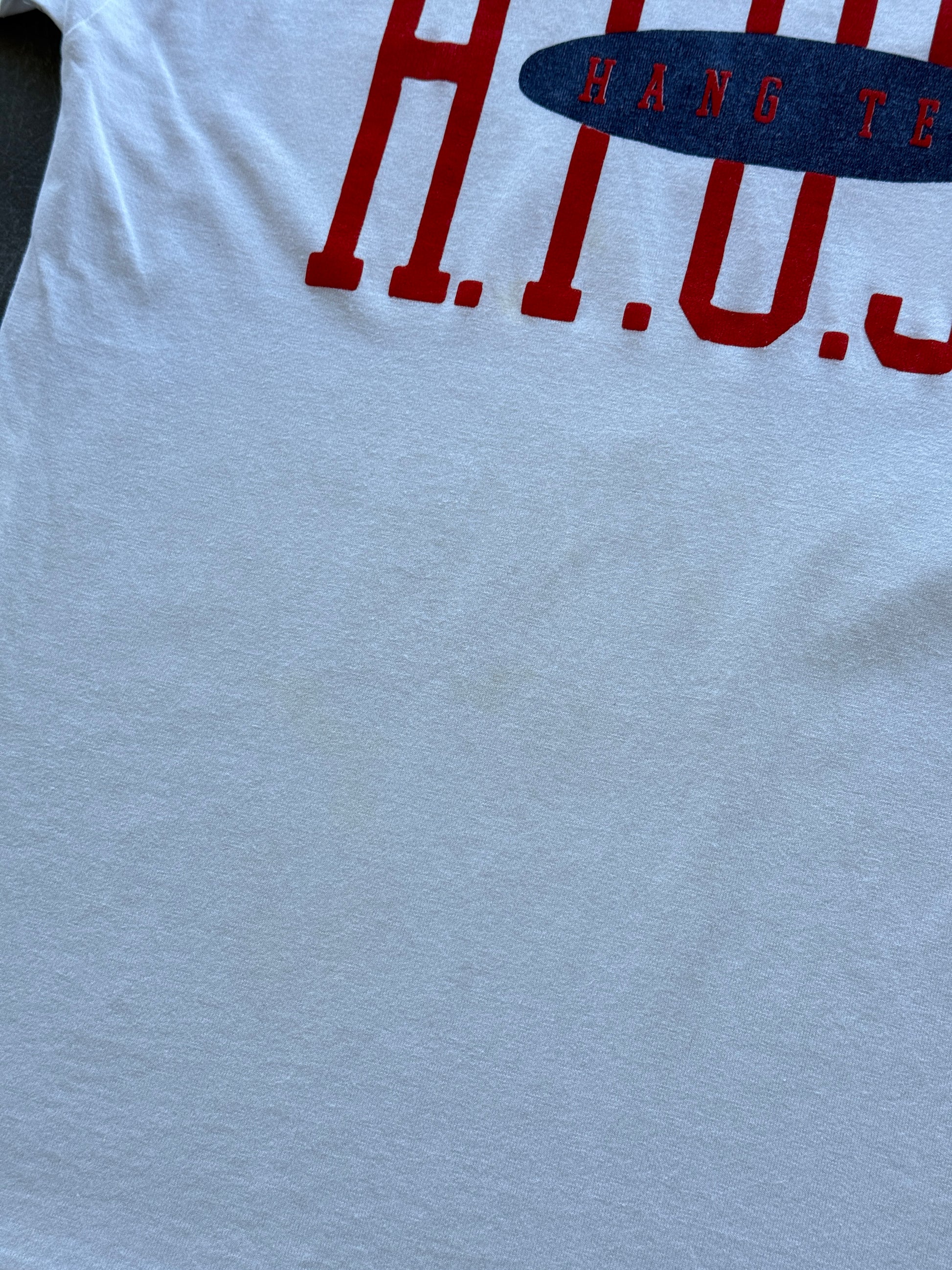 White Hang Ten H.T.U.S.A. 90's Vintage Graphic T-Shirt - Small