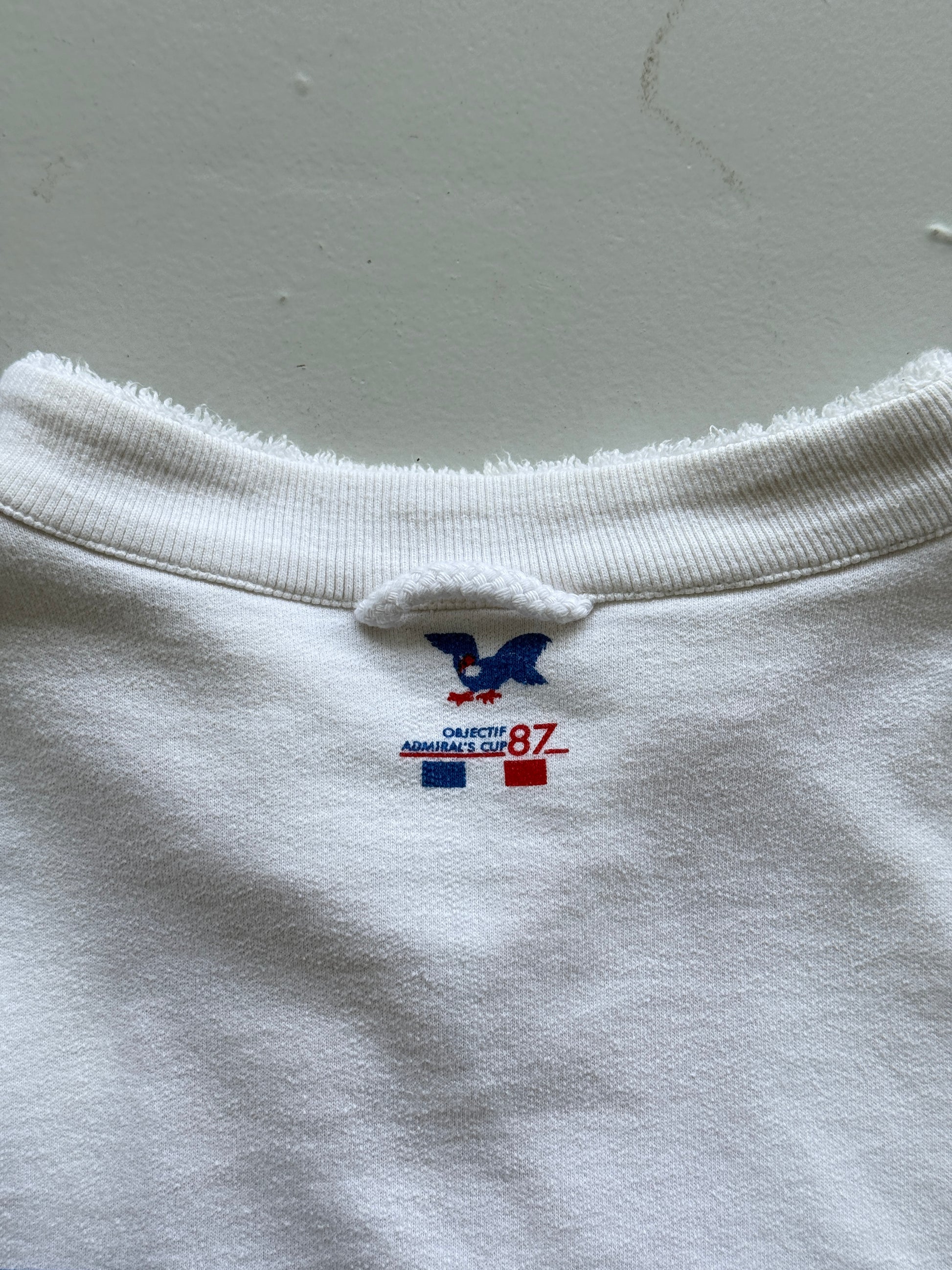 French Objectif Admiral's Cup 87 Vintage Sailing Sweatshirt - Medium/Large