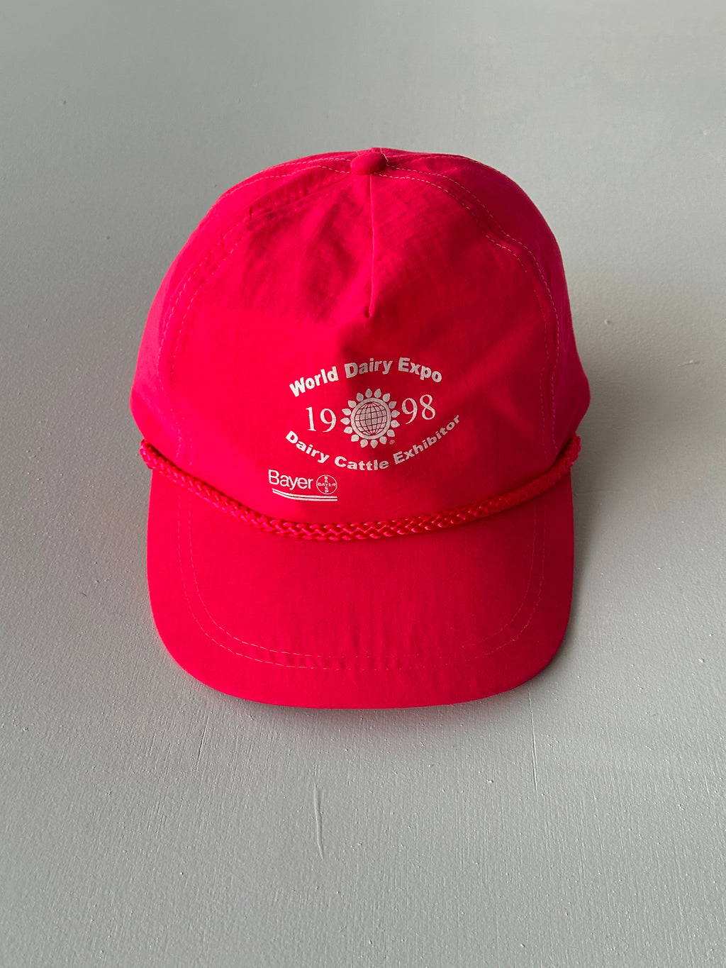 Red World Dairy Expo 1998 Vintage SnapBack Trucker Cap