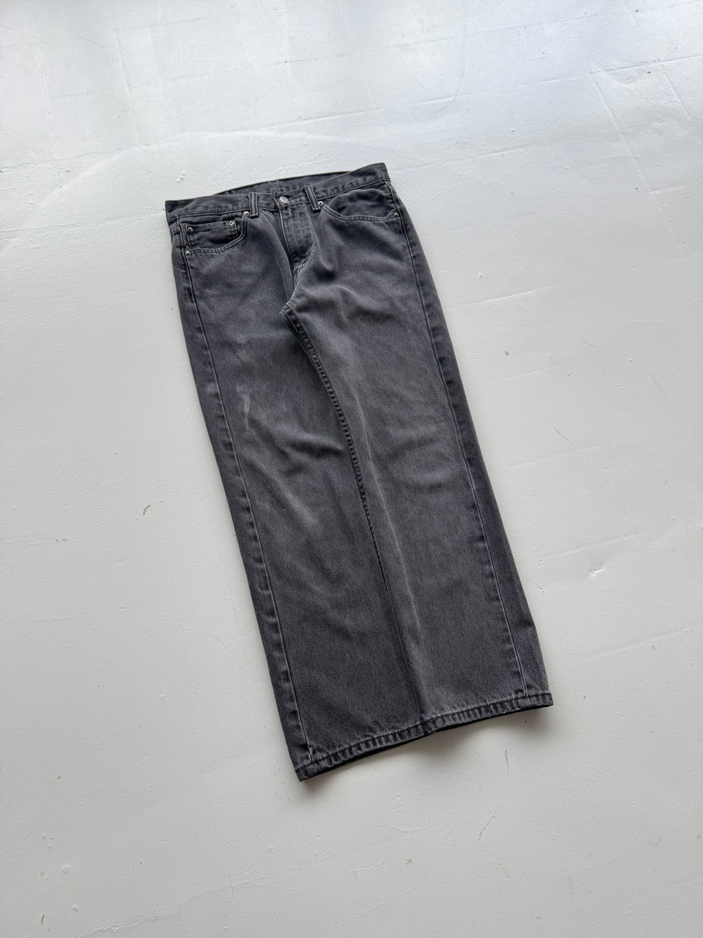 Grey Levi's 505 Denim Straight Leg Vintage Jeans - 32” x 28”