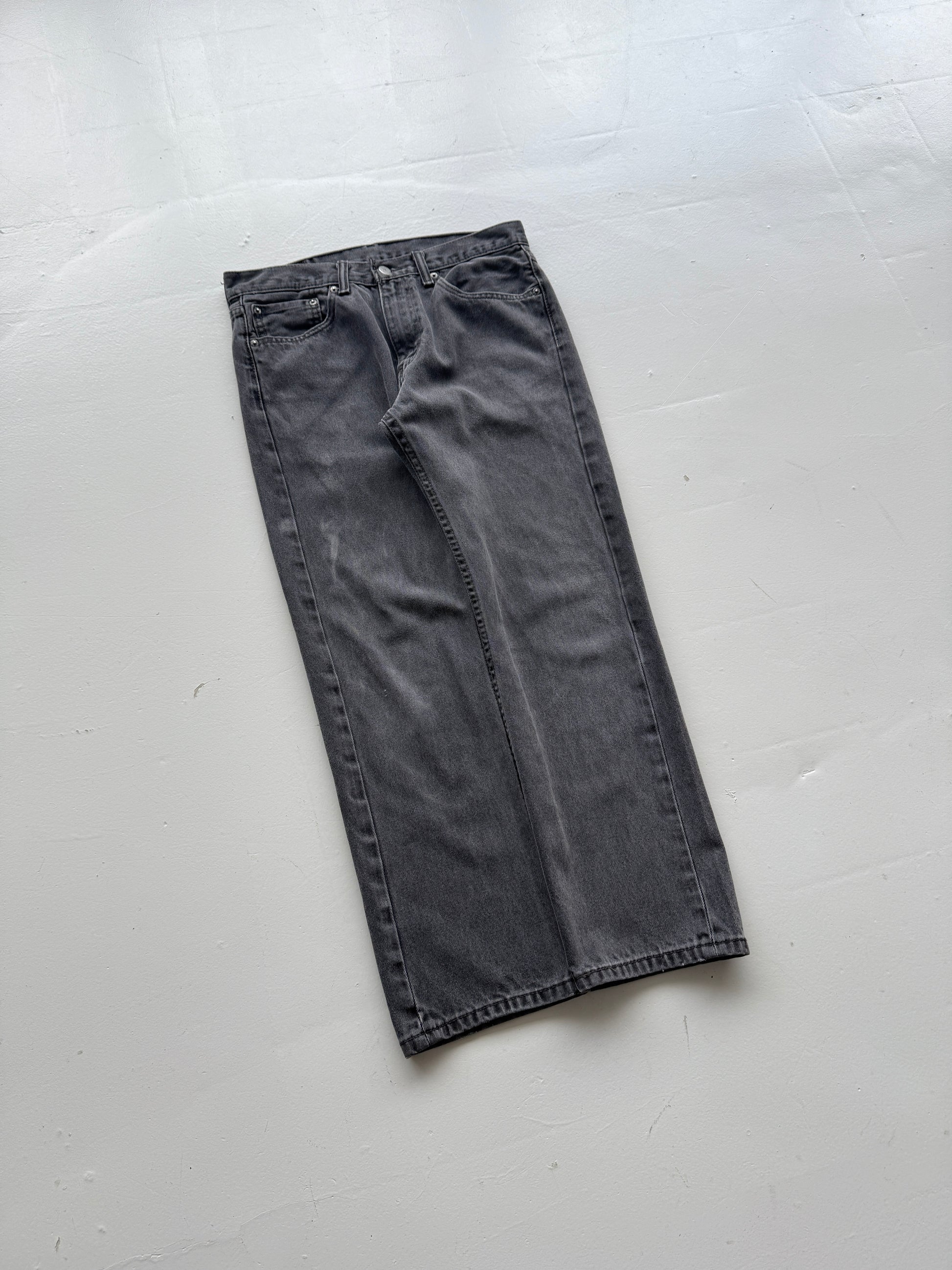 Grey Levi's 505 Denim Straight Leg Vintage Jeans - 32” x 28”