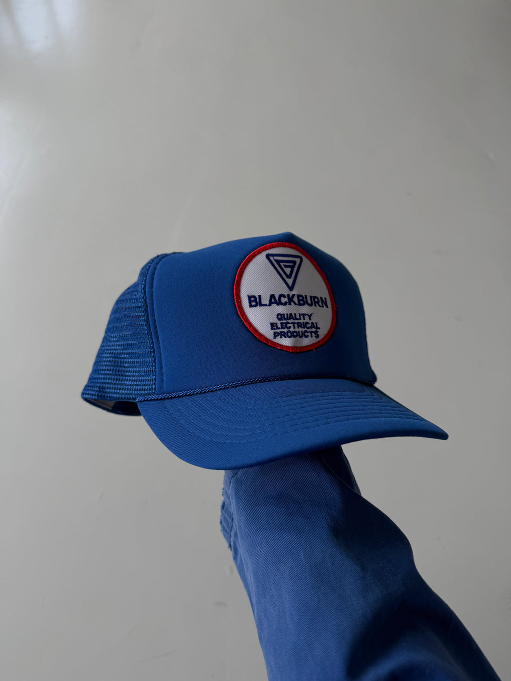 Blue Blackburn Vintage Foam and Mesh Workwear SnapBack Trucker Cap