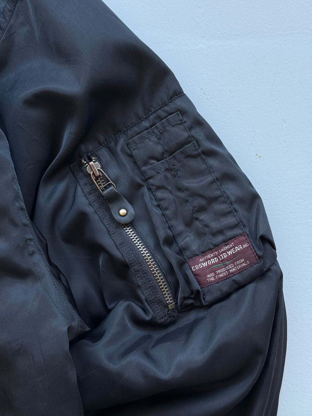 Black CWD 90's Vintage Bomber Jacket - Large