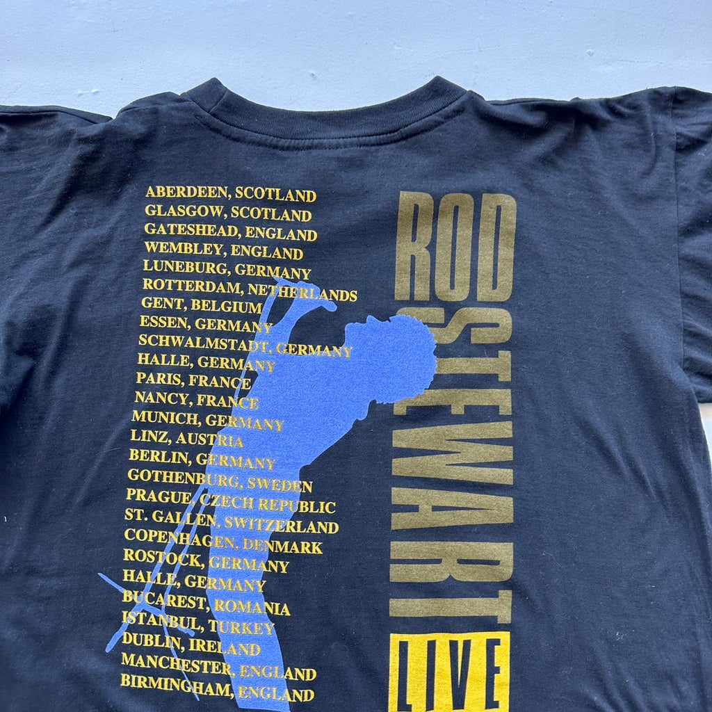 Rod Stewart Black 90s Vintage T-shirt - Large