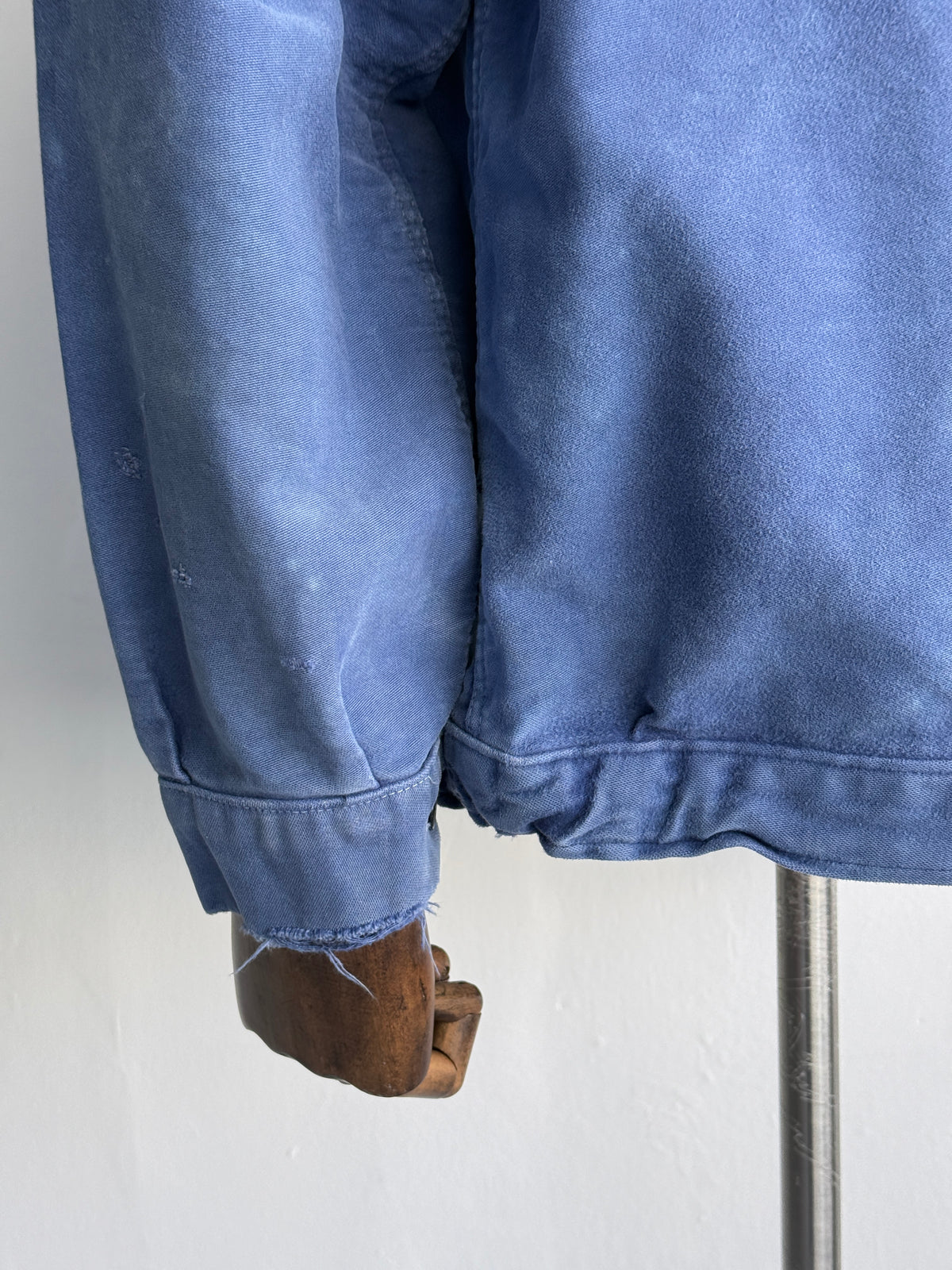 Blue French Moleskin 1950s Vintage Workwear Chore Jacket CH490 - Medium