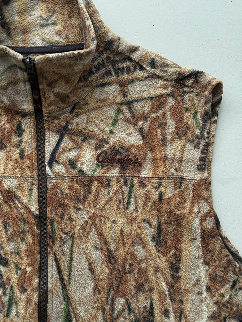 Real Tree Camo Vintage 90's Cabela's Fleece Vest - Medium