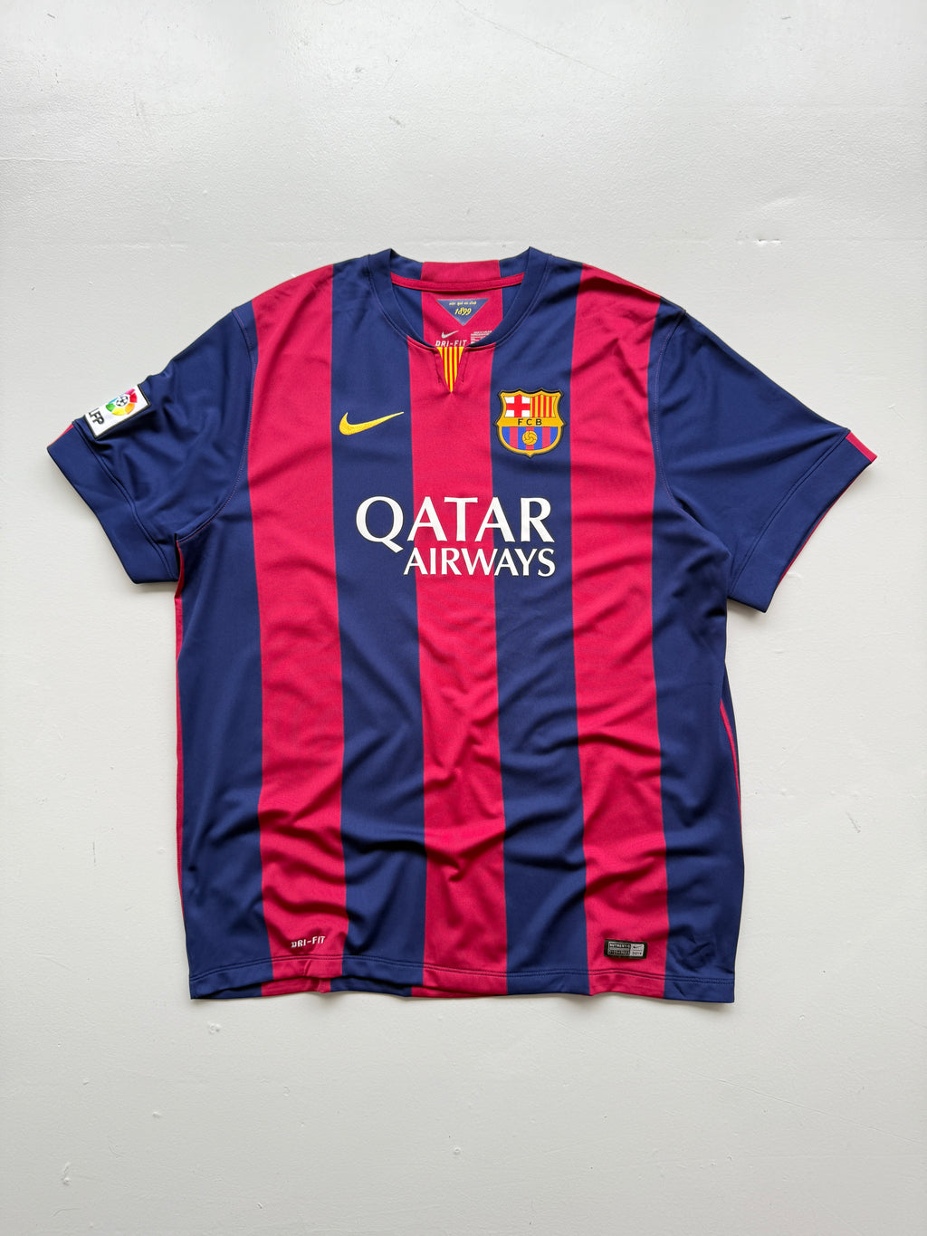 Nike FC Barcelona Qatar Airways 2014 Home Football Shirt - 2XL
