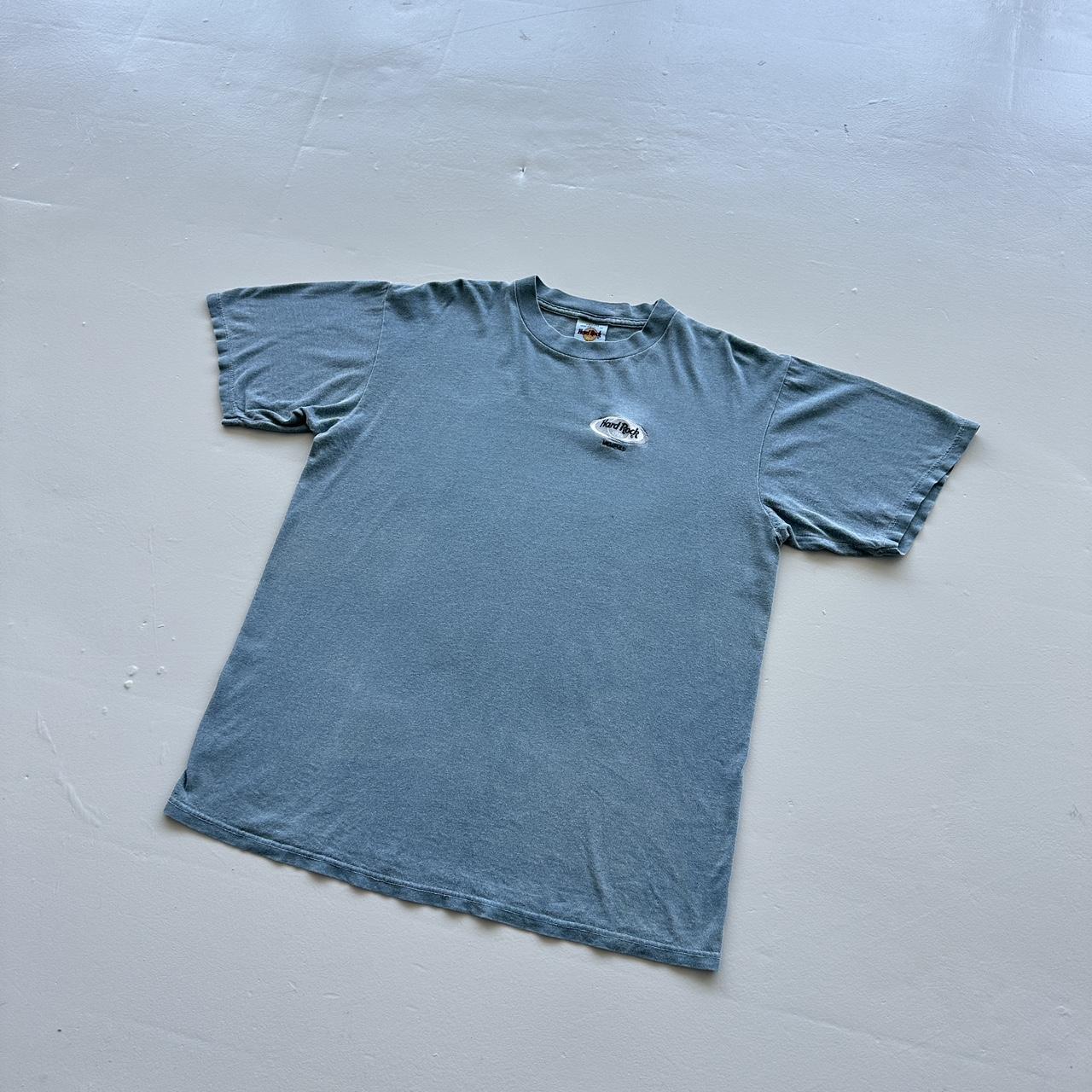 Pale Blue Over-dyed Hard Rock Memphis Vintage 90’s T-shirt - Large