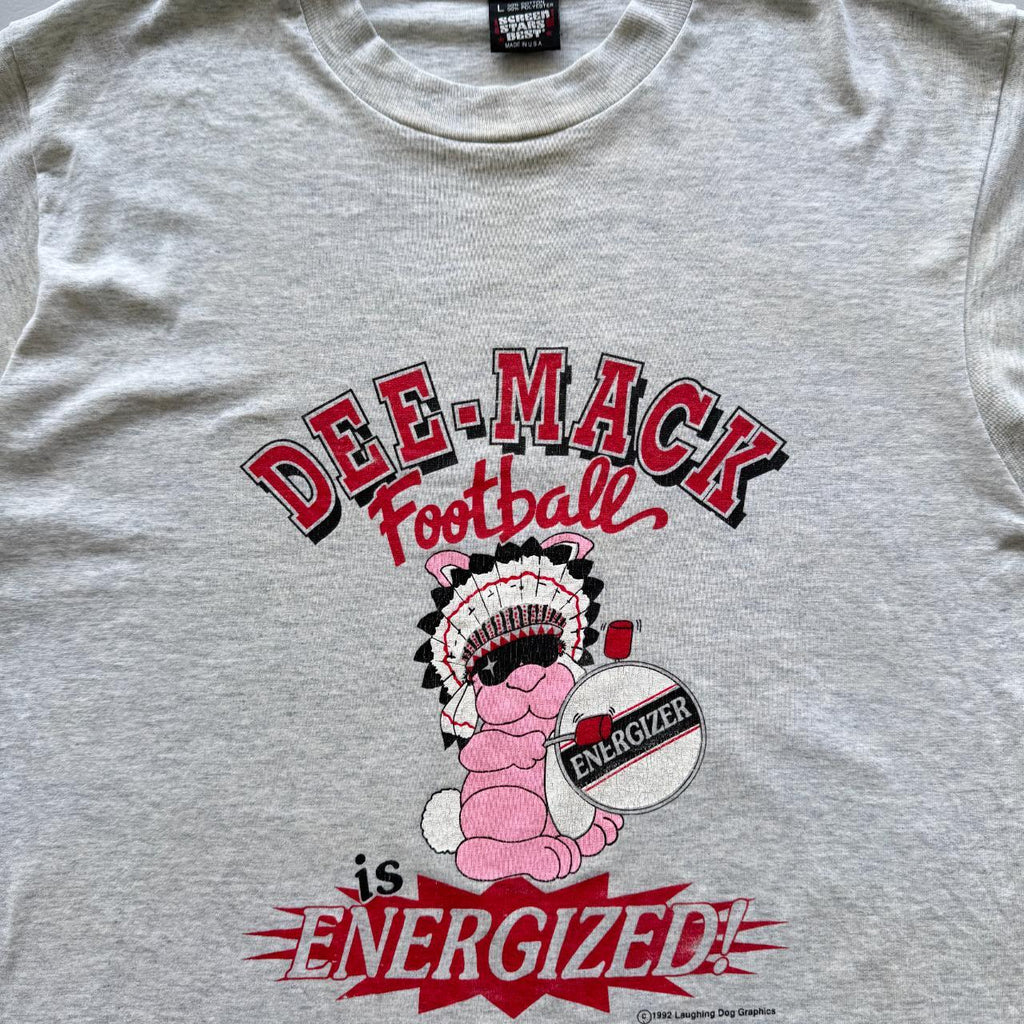 Grey Energized Football Vintage 90s T-shirt - Large