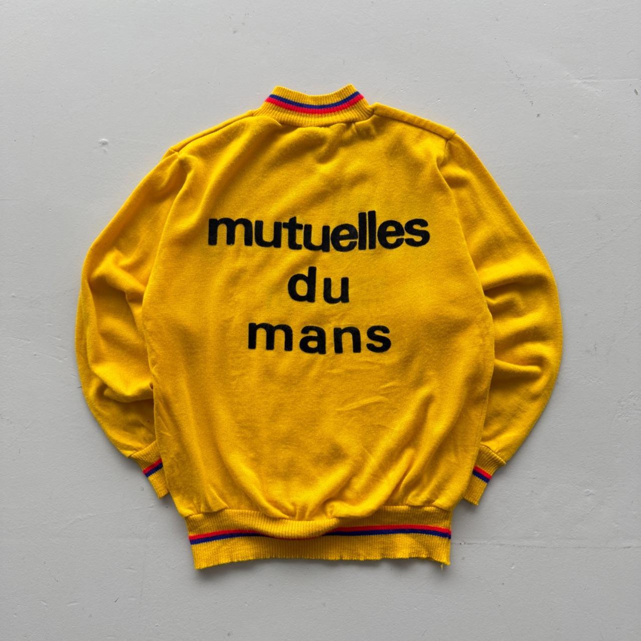 Yellow Peugeot 70’s Vintage Rare Cycling Jersey Quarter Zip - Small