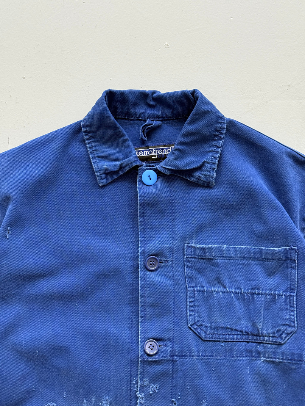 Thrashed Blue Terratrend Vintage Workwear Chore Jacket CH388 - XS