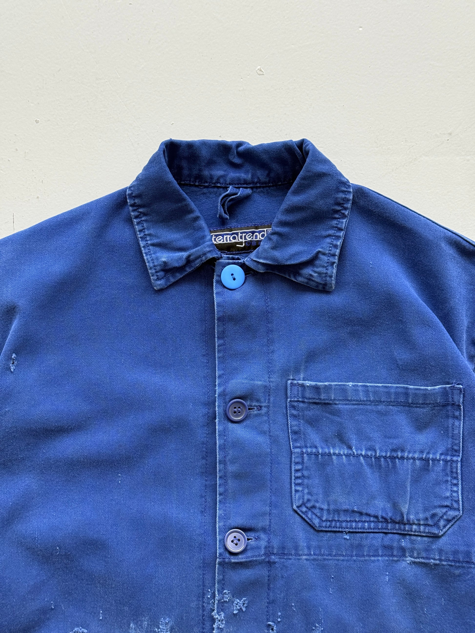 Thrashed Blue Terratrend Vintage Workwear Chore Jacket CH388 - XS