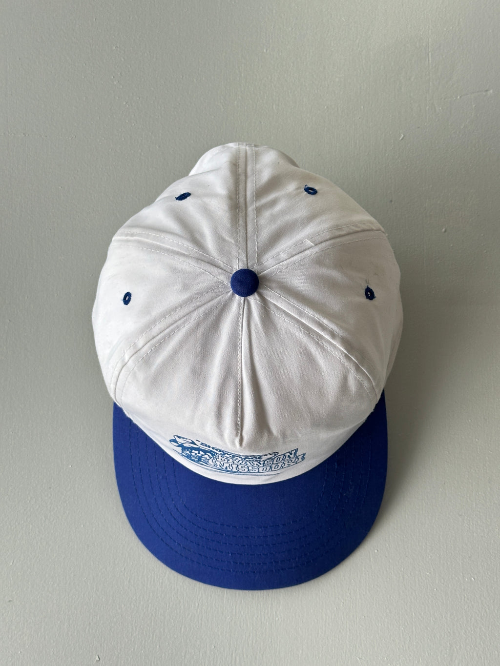 White / Blue Branson Missouri 90's Vintage SnapBack Trucker Cap