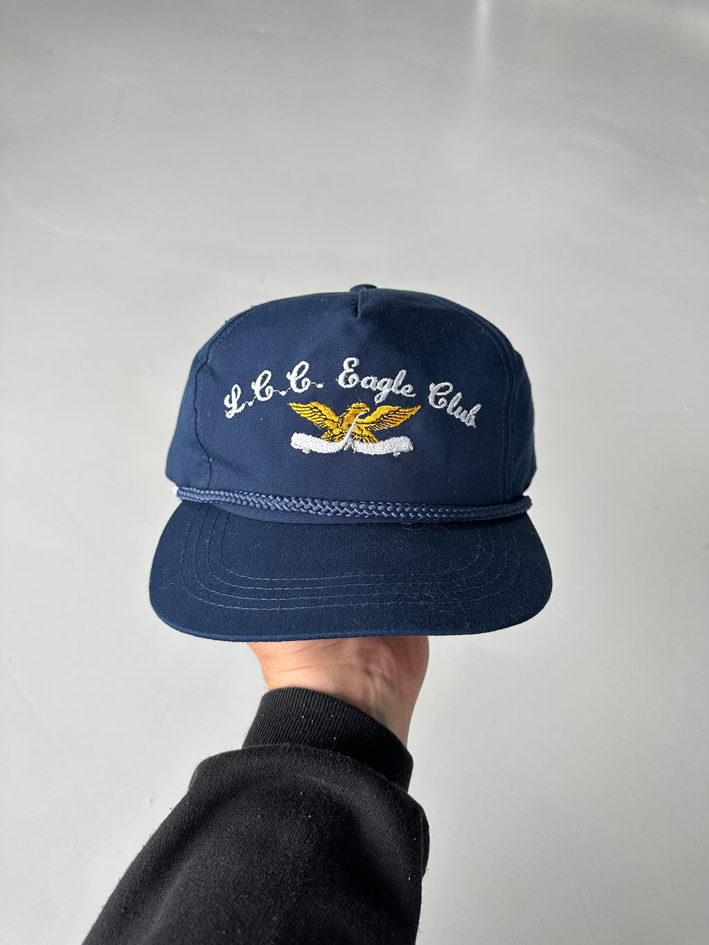 Navy L.C.C. Eagle Club 90's Vintage SnapBack Trucker Cap