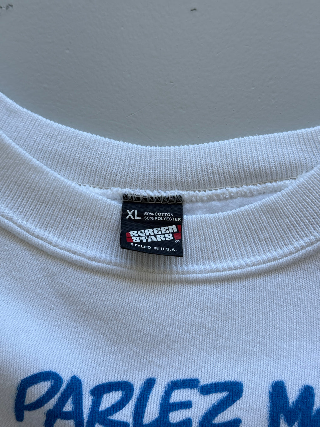 White Gaston Lagaffe 90's Vintage French Cartoon Sweatshirt - XL