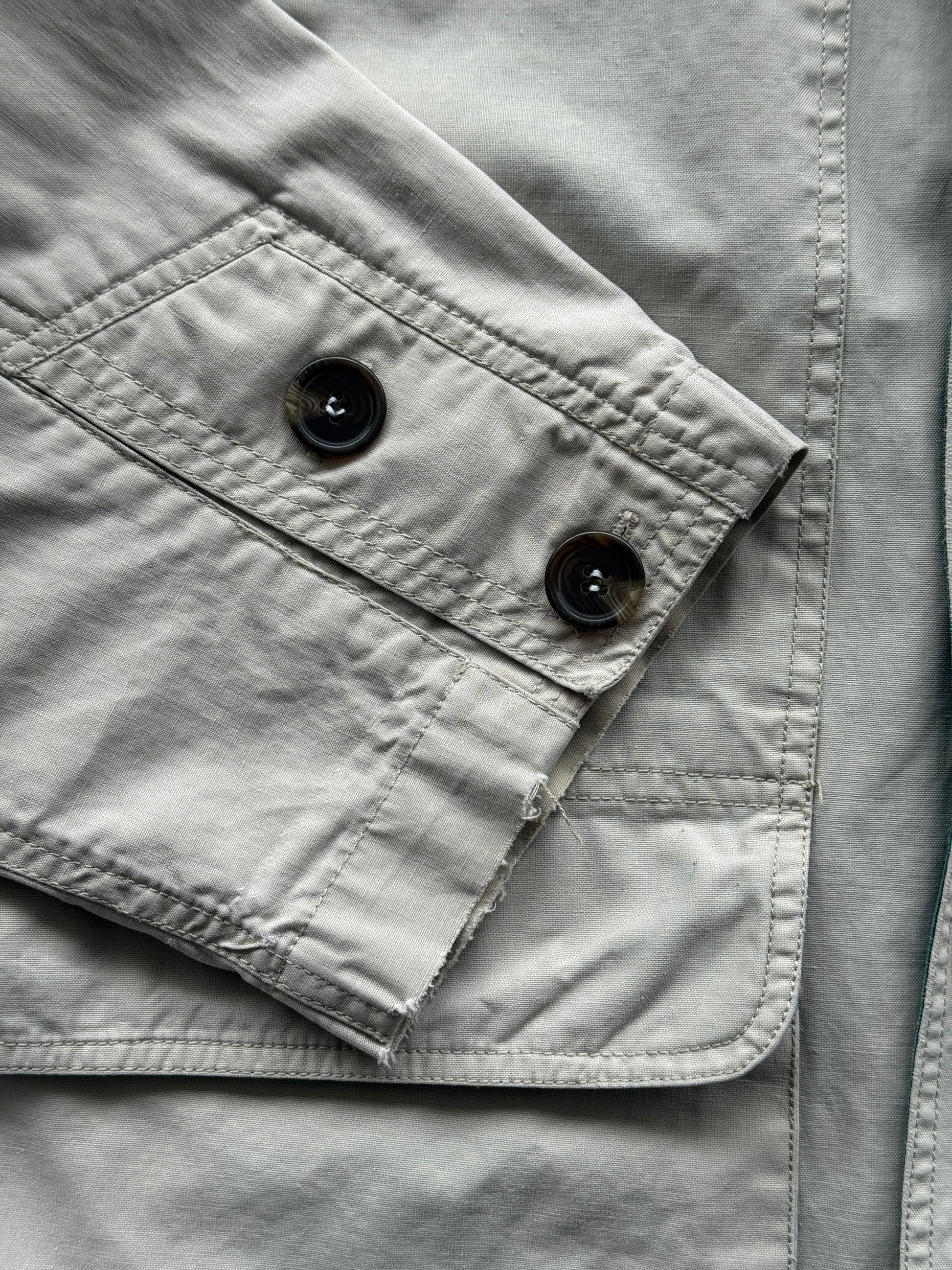 Cream Fila 00's Vintage Barn Field Jacket - Large