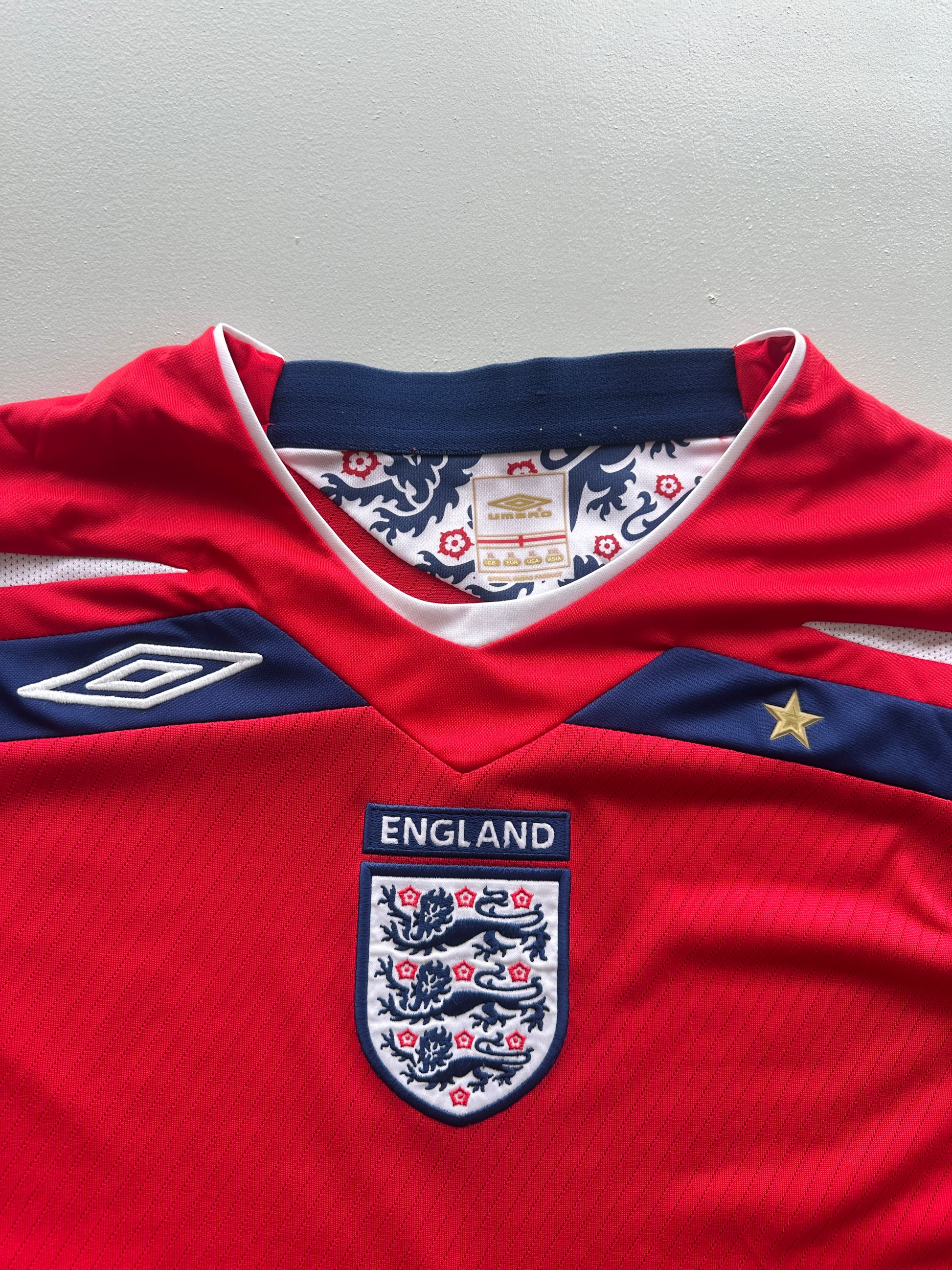 Umbro England 2008-10 Away Long Sleeve Vintage Football Shirt - XL