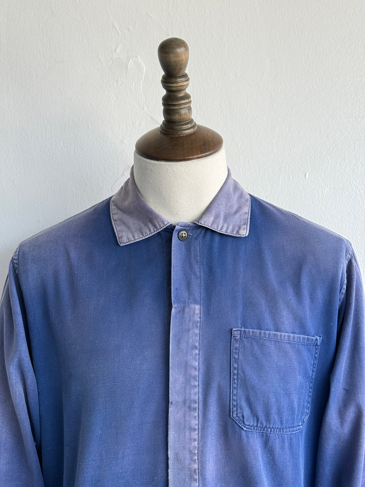 Faded Blue 1950/60's French Vintage Workwear Chore Jacket CH481 - Small