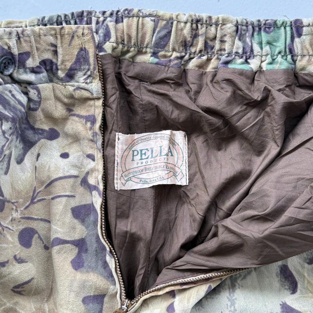 Pella Real Tree Camo Leaf Design 90's Cargo Pants - 35" x 30"