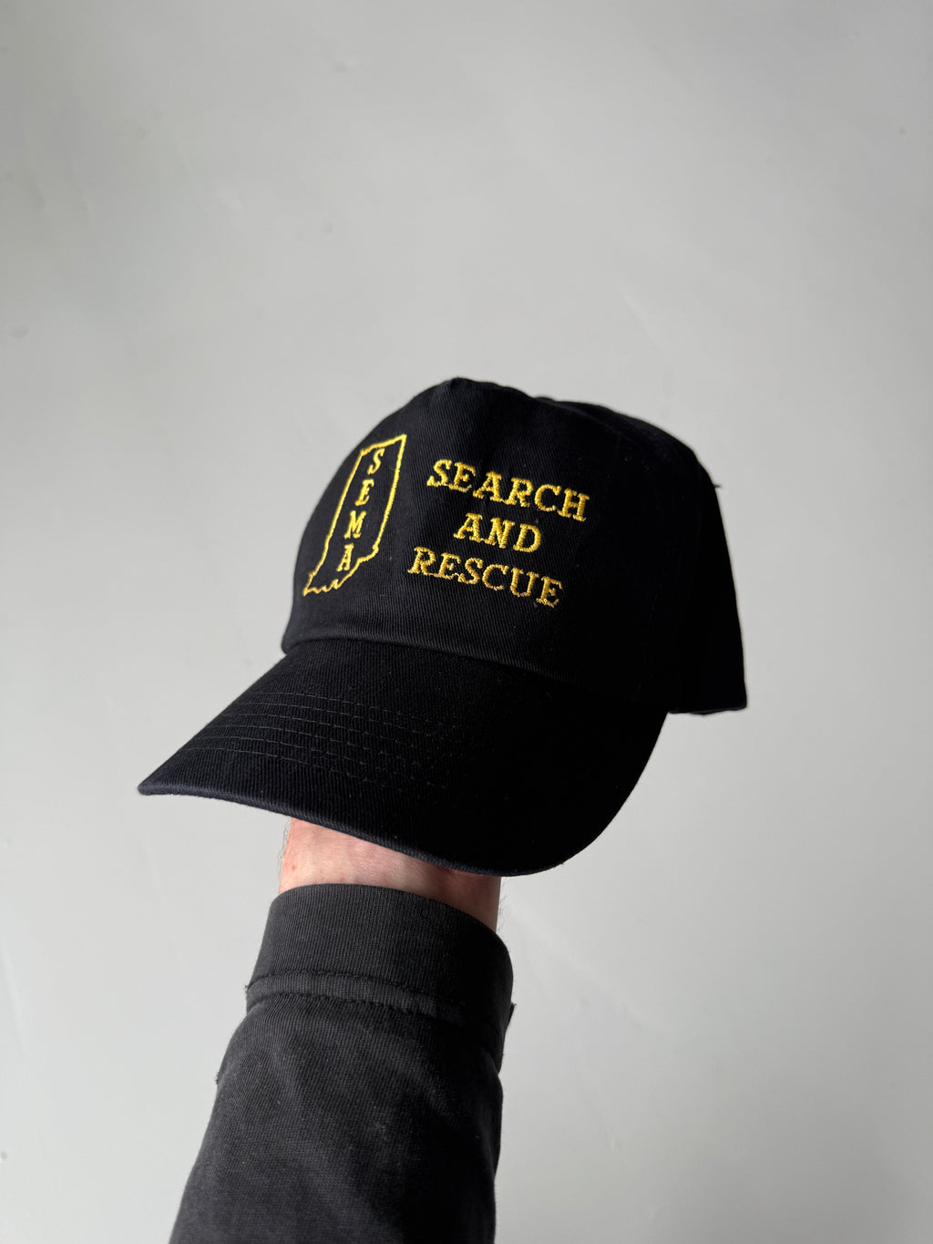 Black Search and Rescue Vintage Cotton SnapBack Trucker Cap