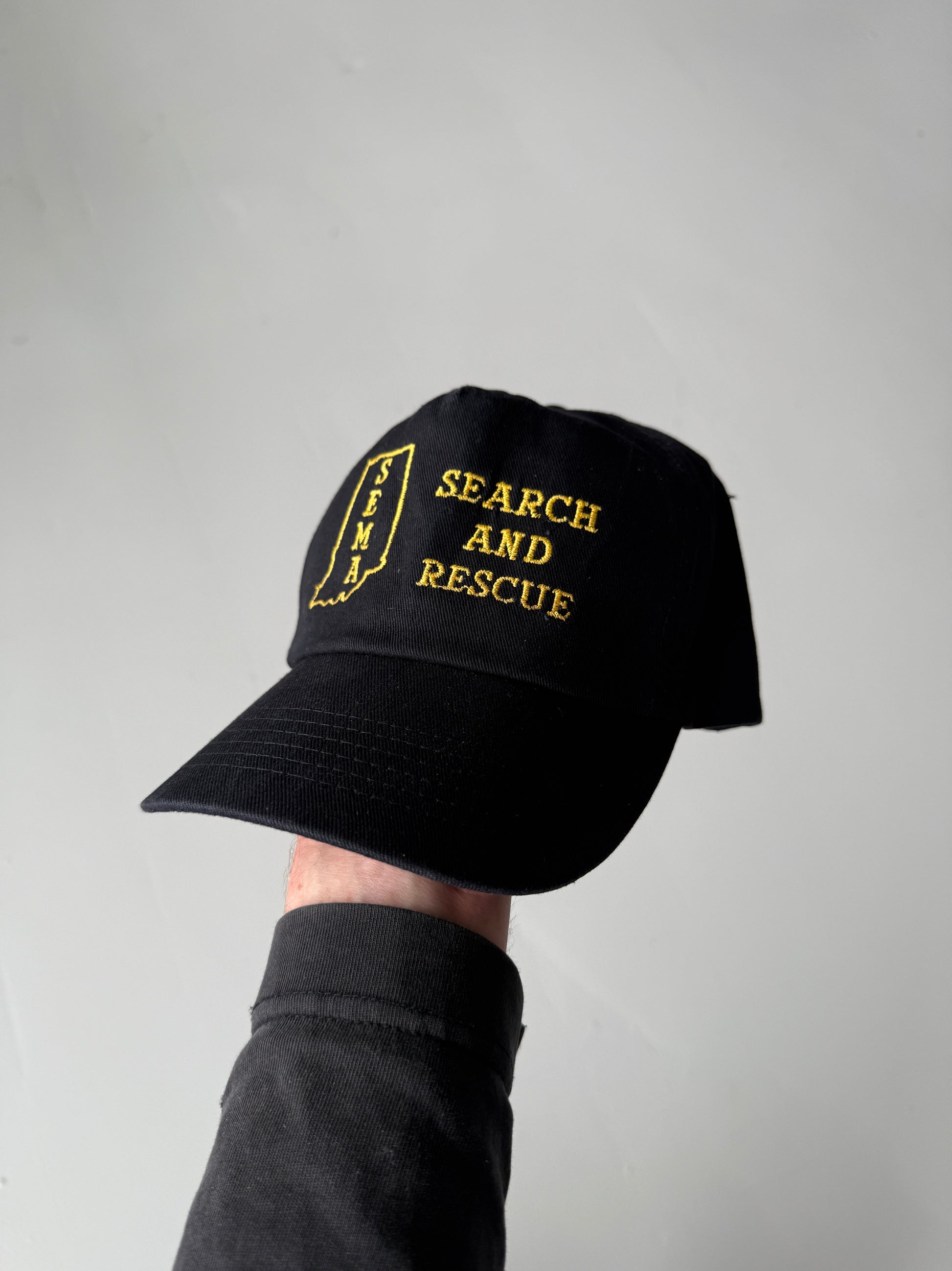 Black Search and Rescue Vintage Cotton SnapBack Trucker Cap