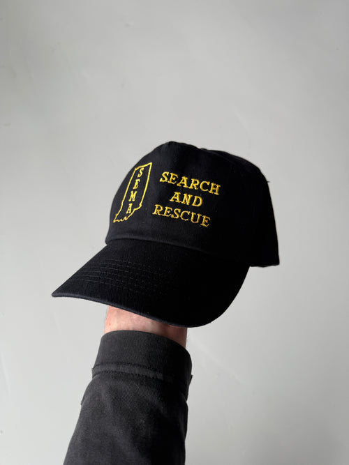 Black Search and Rescue Vintage Cotton SnapBack Trucker Cap