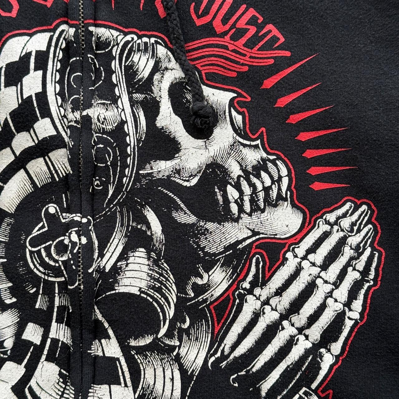 Black Famous Stars and Straps Y2K Vintage Graphic Hoodie - Large